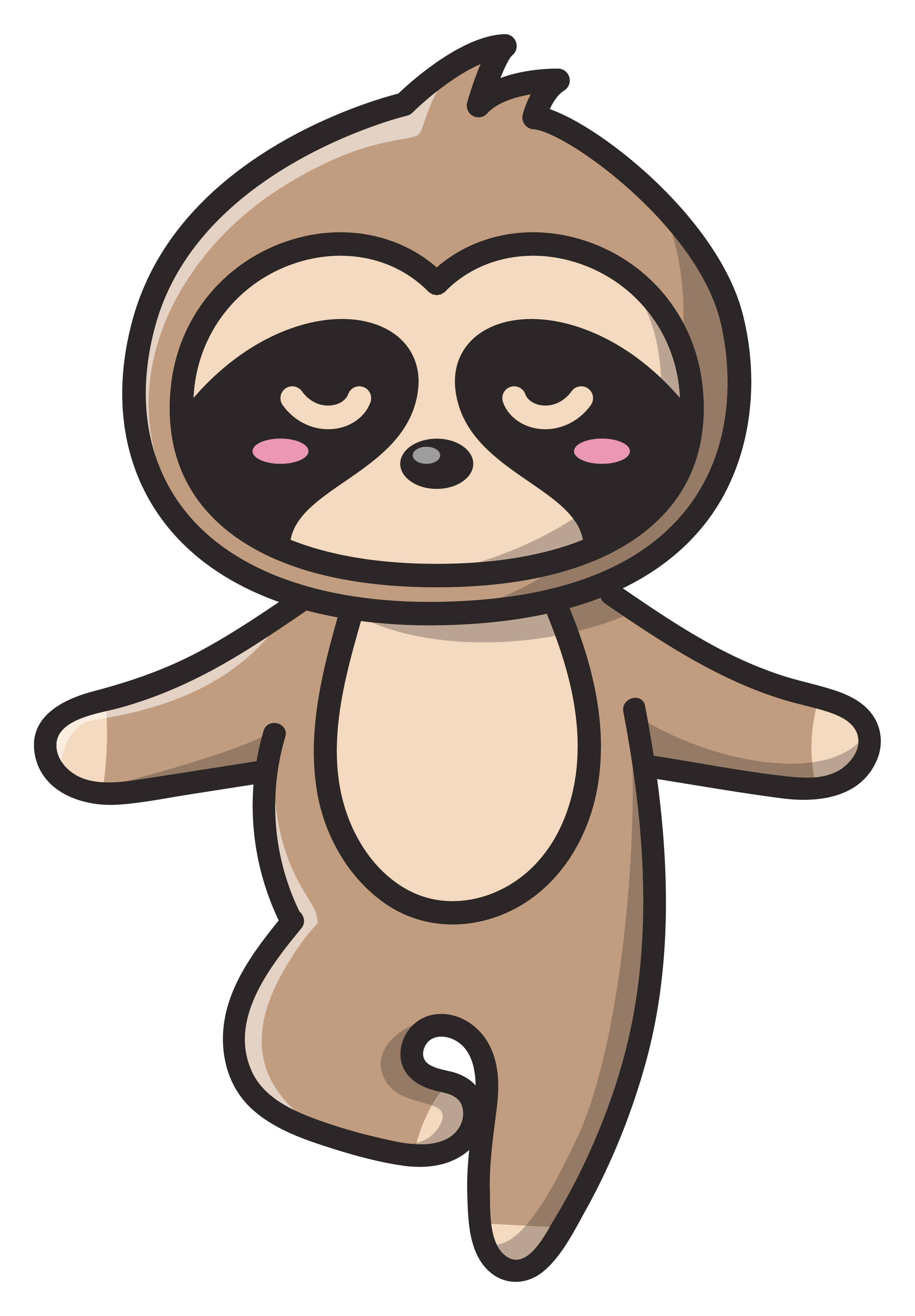 Inspirational Quote Playing Cute Sloth Sticker Motivational Sticker Vinyl Decal Motivation Stickers- 5" Vinyl Sticker Waterproof