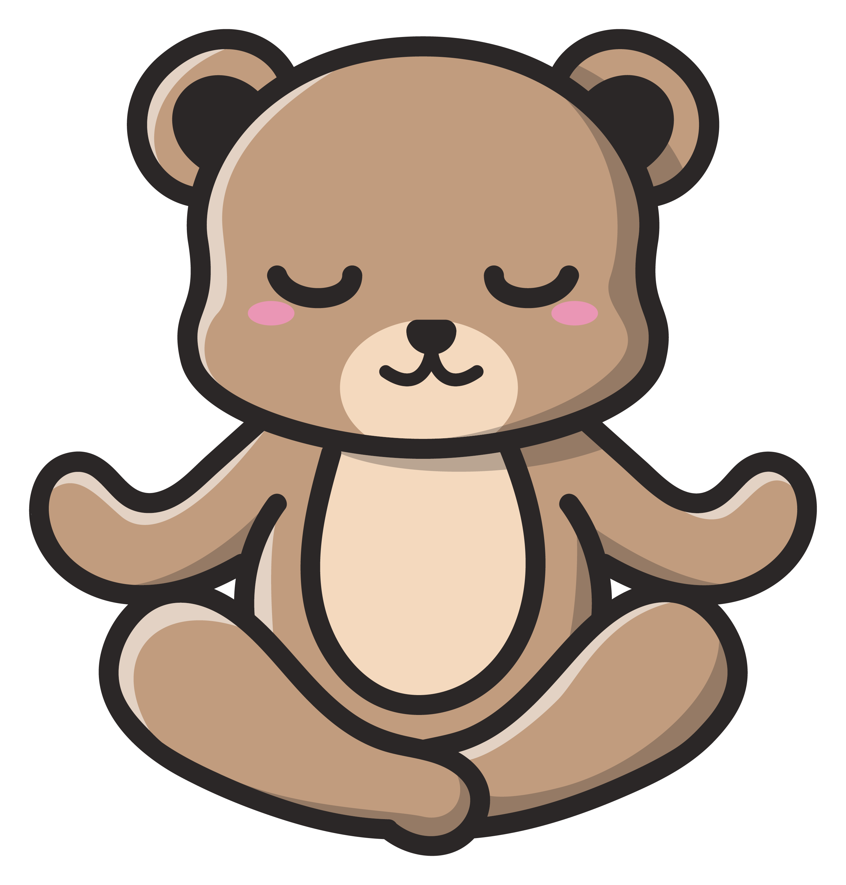 Inspirational Quote Teddy Bear Yoga Motivational Sticker Vinyl Decal Motivation Stickers- 5" Vinyl Sticker Waterproof