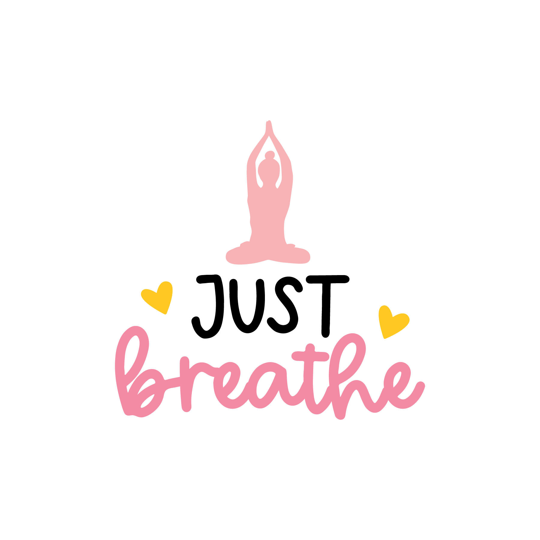 Inspirational Quote Just Breathe Motivational Sticker Vinyl Decal Motivation Stickers- 5" Vinyl Sticker Waterproof