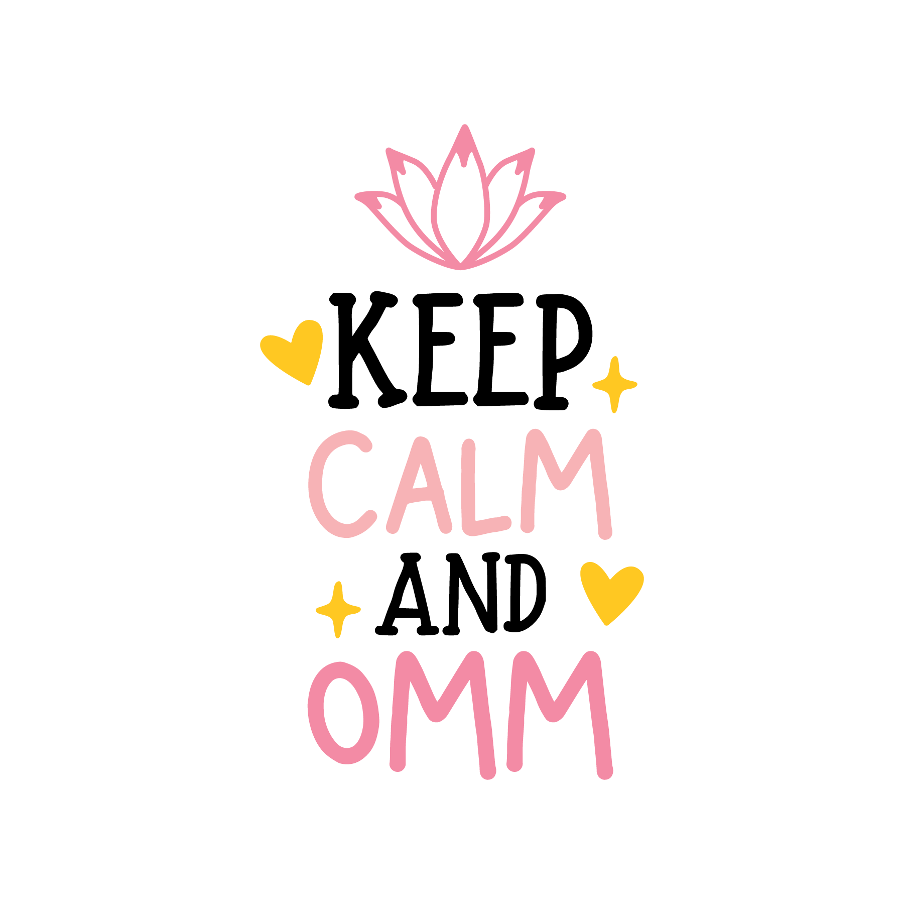 Inspirational Quote Keep Calm and Omm Motivational Sticker Vinyl Decal Motivation Stickers- 5" Vinyl Sticker Waterproof