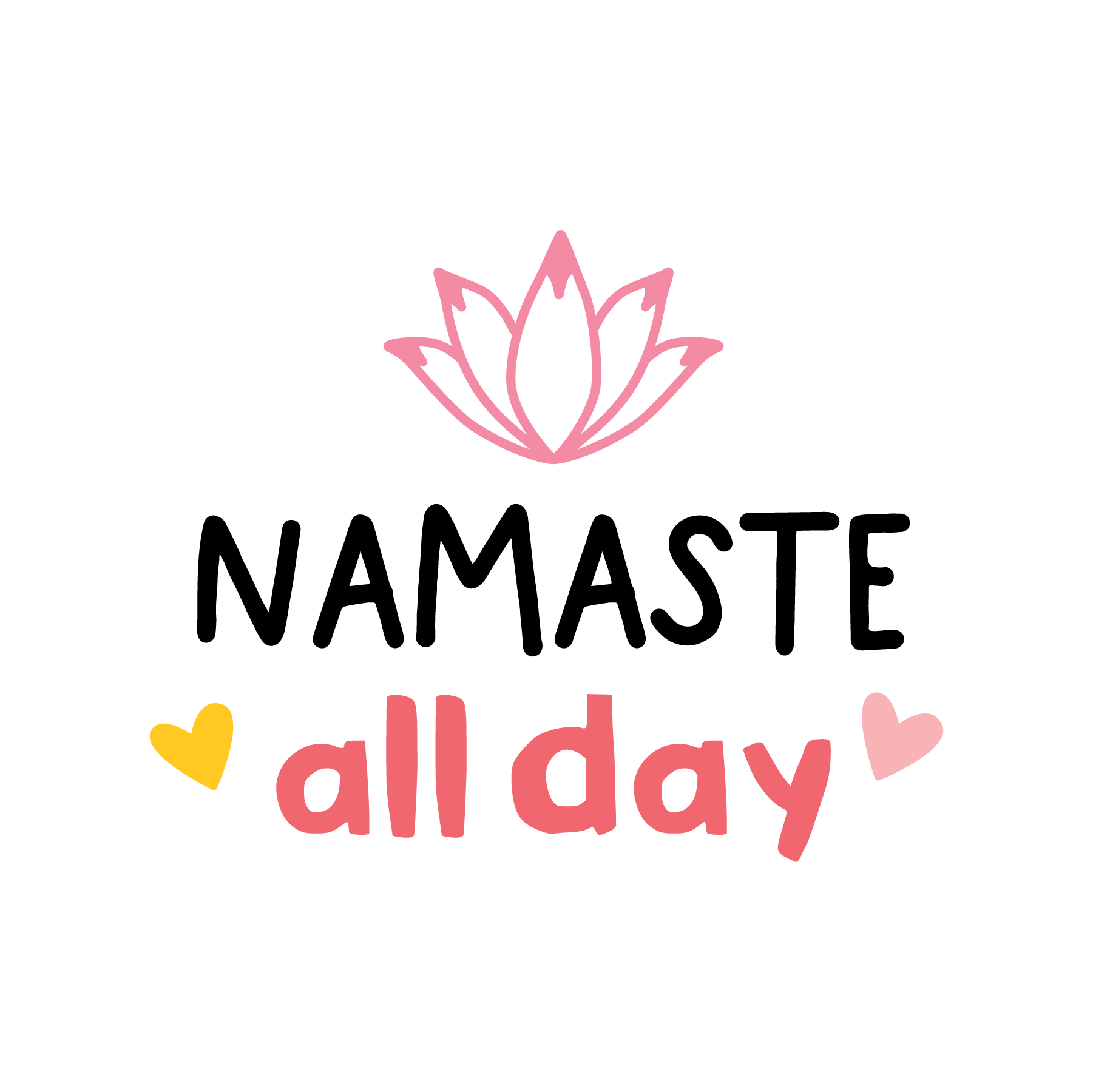 Inspirational Quote Namaste All Day Motivational Sticker Vinyl Decal Motivation Stickers- 5" Vinyl Sticker Waterproof