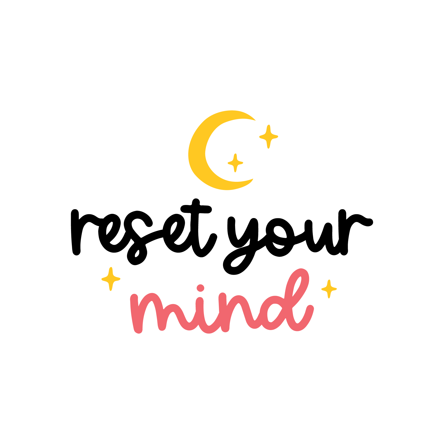 Inspirational Quote Reset Your Mind Moon Motivational Sticker Vinyl Decal Motivation Stickers- 5" Vinyl Sticker Waterproof