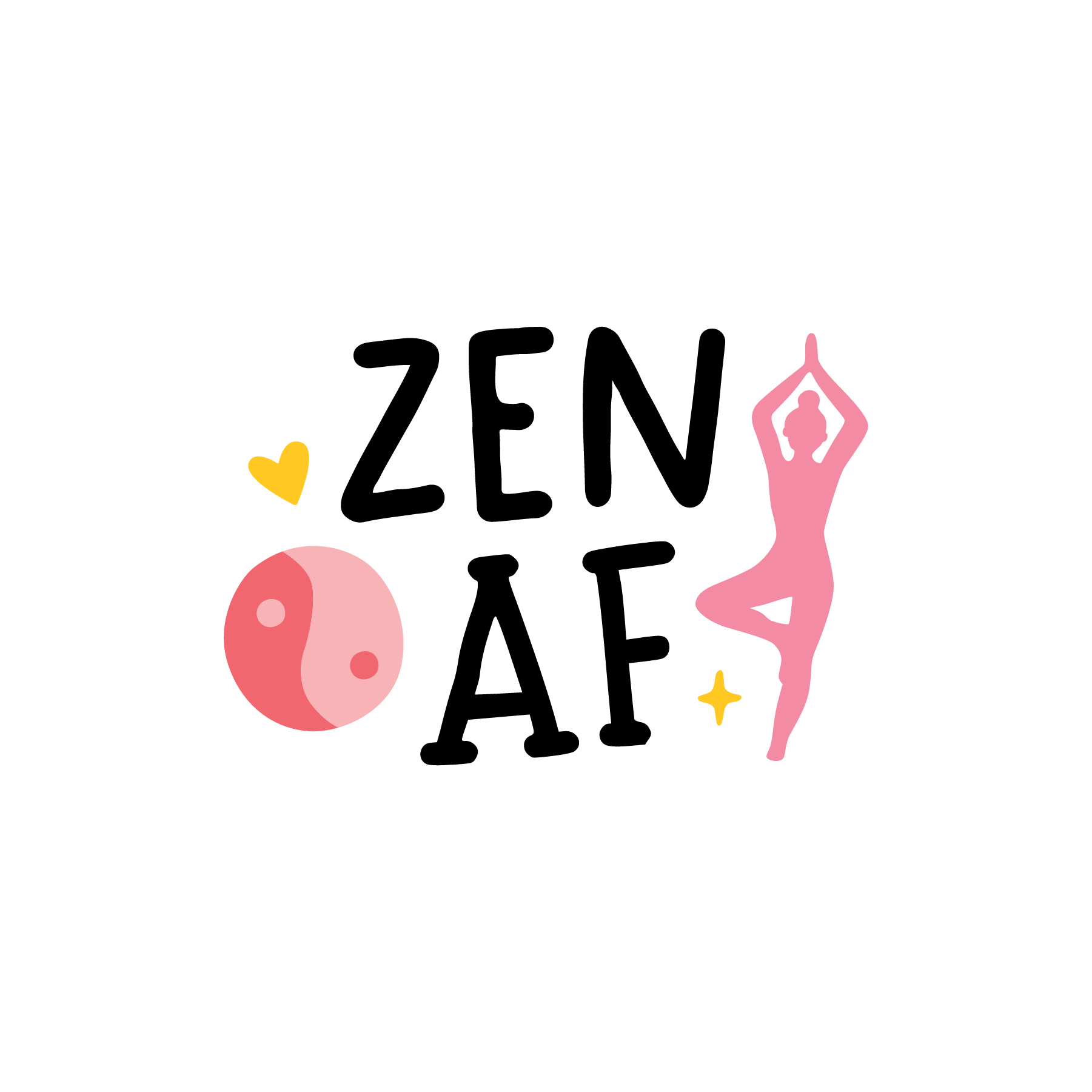 Inspirational Quote Zen Af Sticker Motivational Sticker Vinyl Decal Motivation Stickers- 5" Vinyl Sticker Waterproof