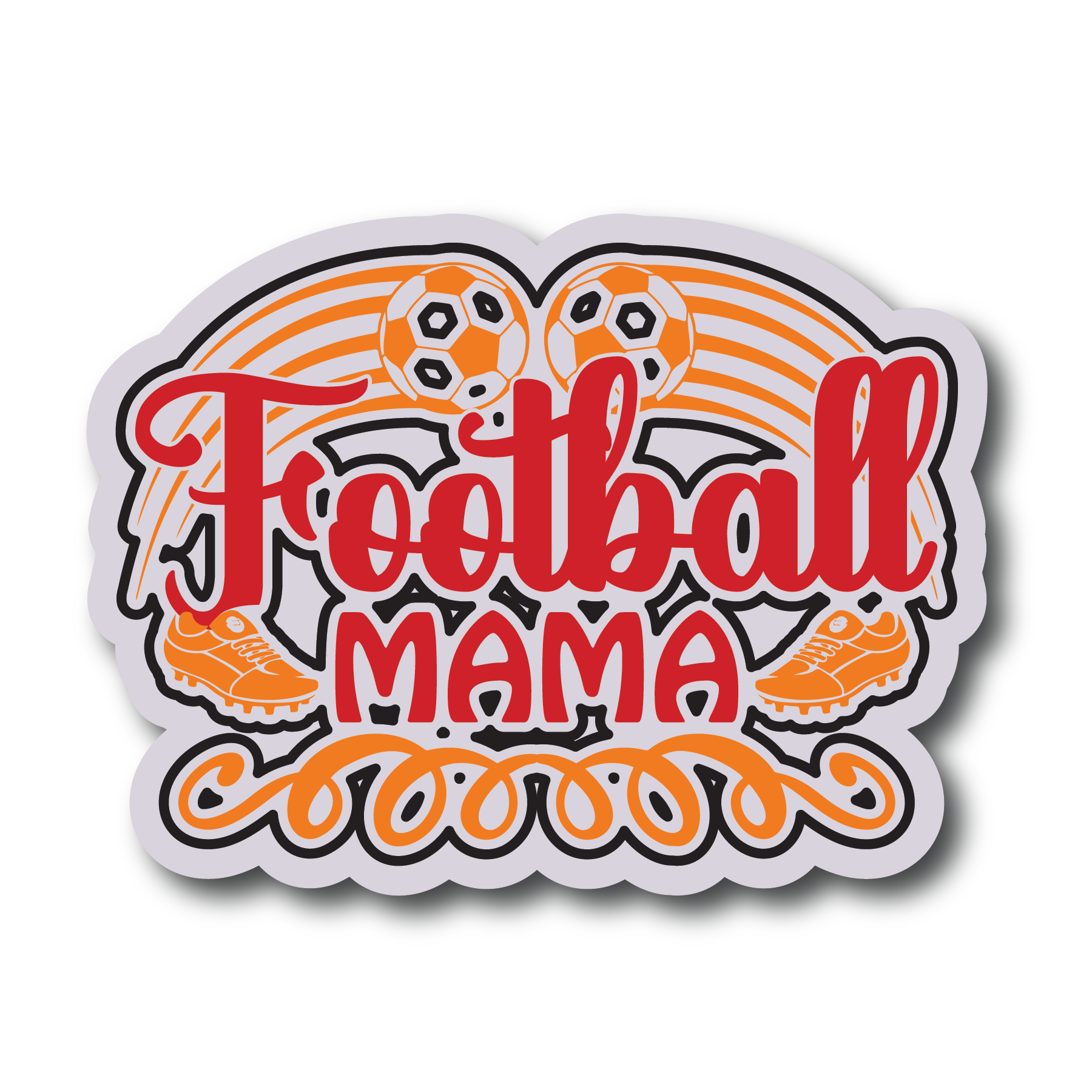 Inspirational Quote Football Mama Sticker Motivational Sticker Vinyl Decal Motivation Stickers- 5" Vinyl Sticker Waterproof