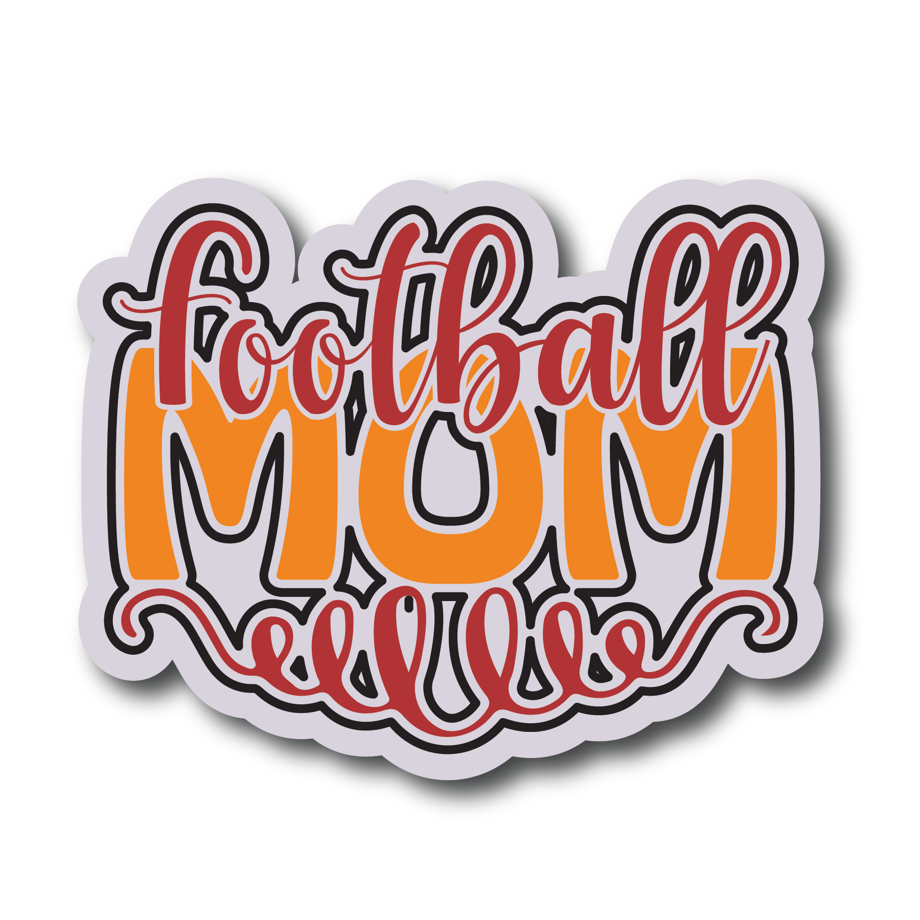 Inspirational Quote Football Mom Motivational Sticker Vinyl Decal Motivation Stickers- 5" Vinyl Sticker Waterproof