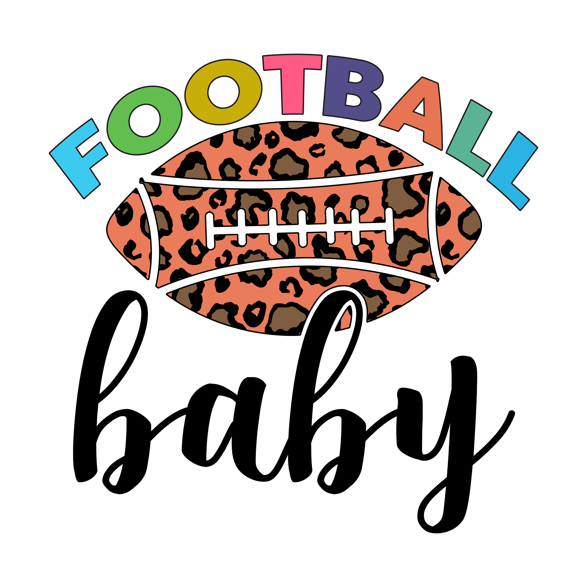 Inspirational Quote Football Baby Motivational Sticker Vinyl Decal Motivation Stickers- 5" Vinyl Sticker Waterproof
