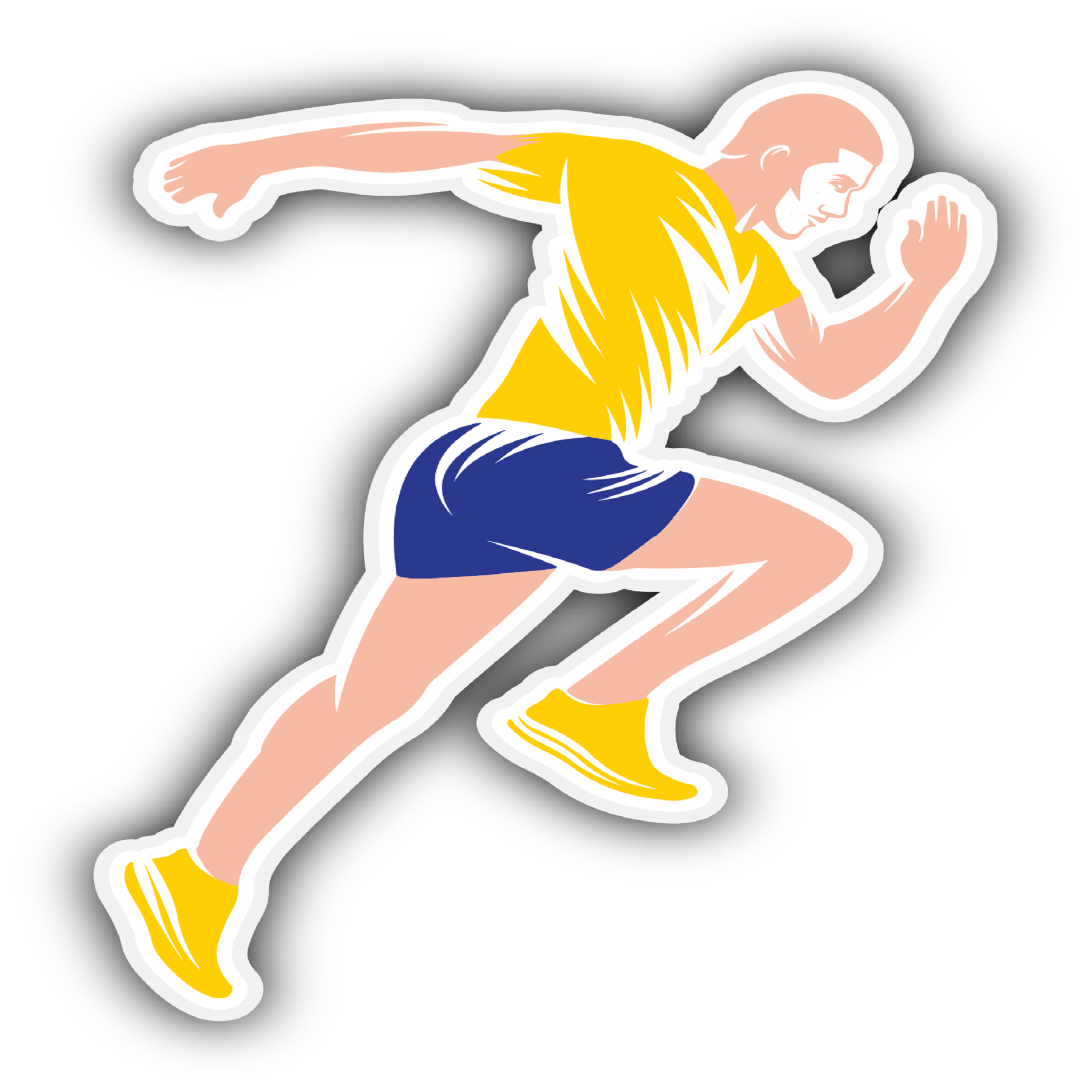 Inspirational Quote Man Running Motivational Sticker Vinyl Decal Motivation Stickers- 5" Vinyl Sticker Waterproof