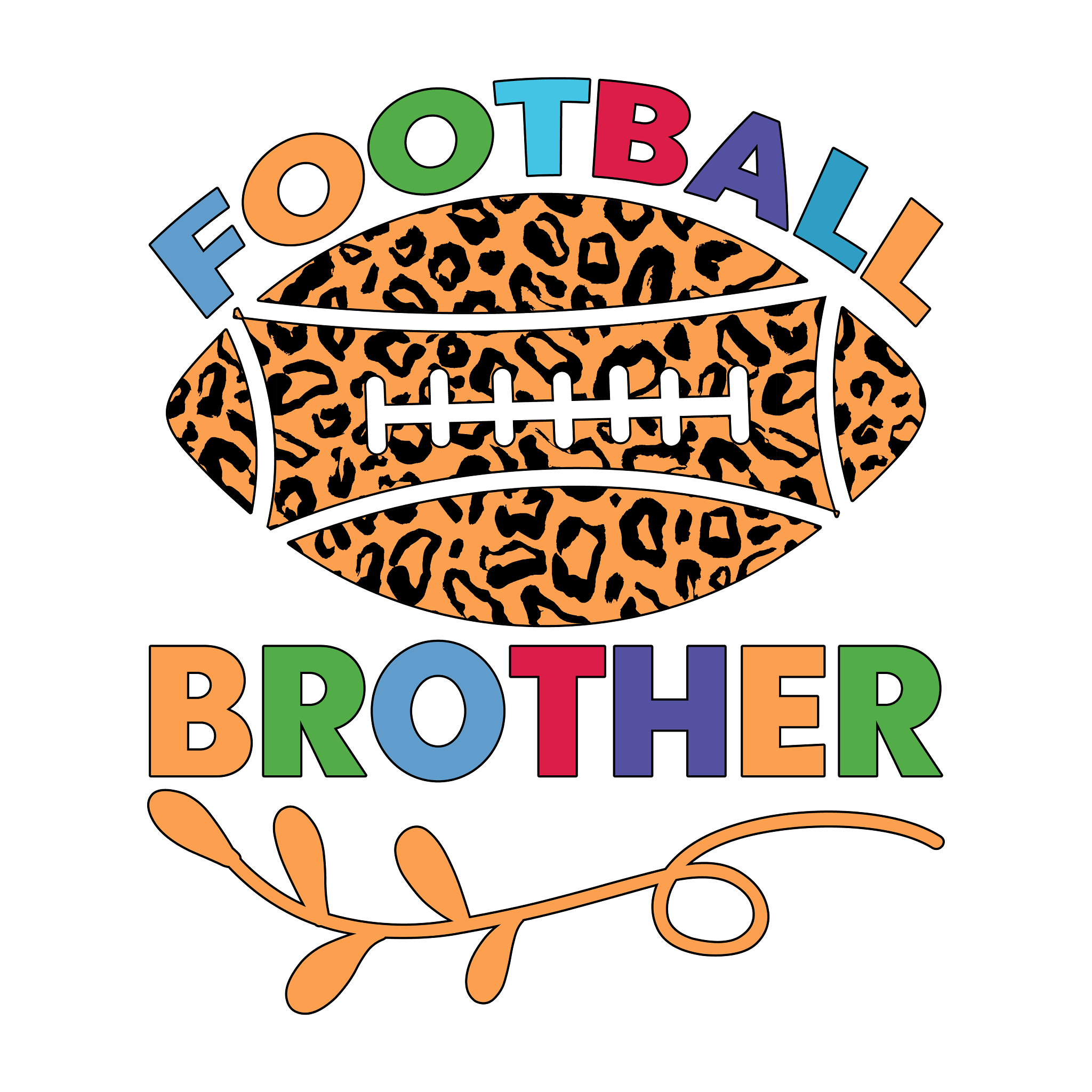 Inspirational Quote Football Brother Beautiful Sticker Motivational Sticker Vinyl Decal Motivation Stickers- 5" Vinyl Sticker Waterproof