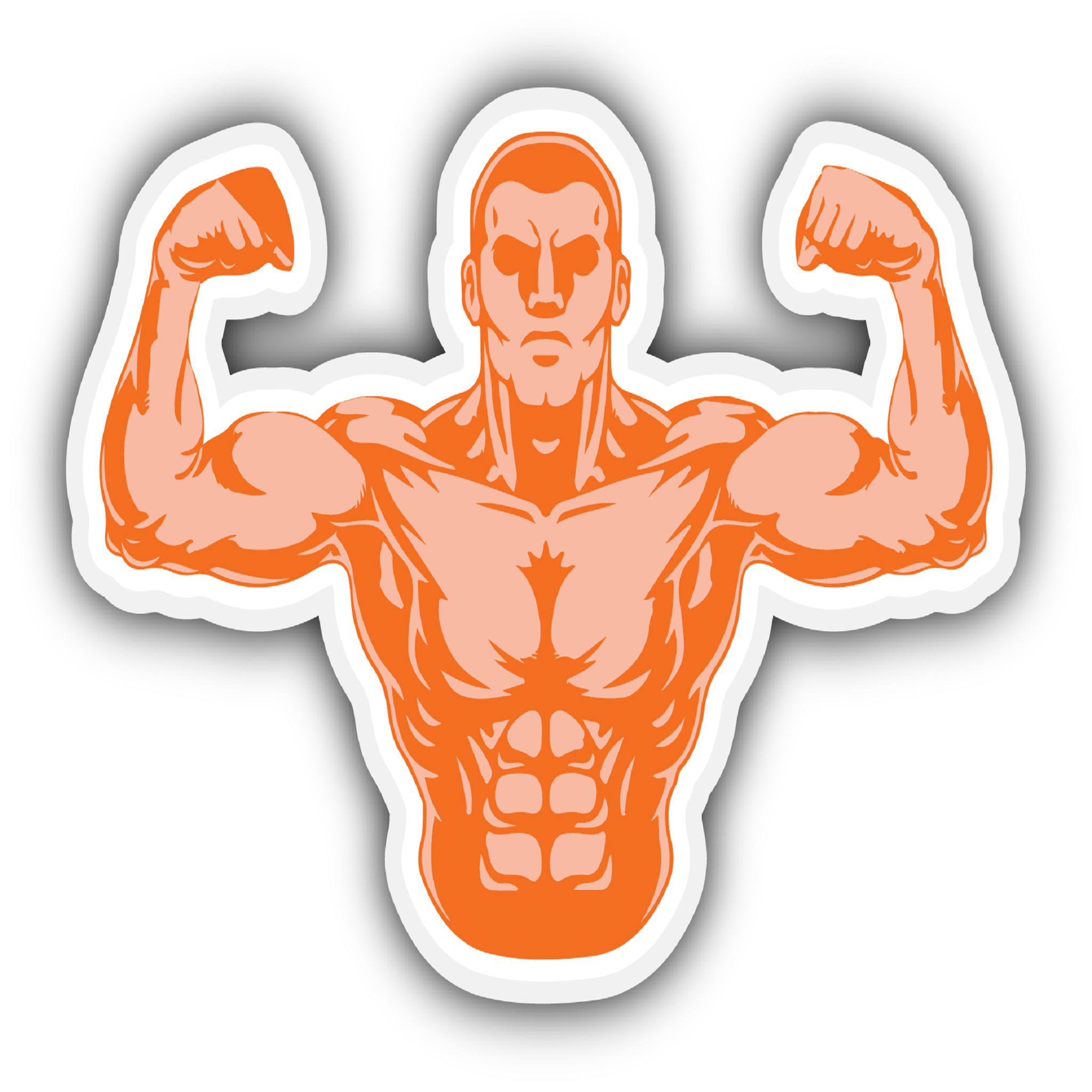 Inspirational Quote Build Muscle Motivational Sticker Vinyl Decal Motivation Stickers- 5" Vinyl Sticker Waterproof