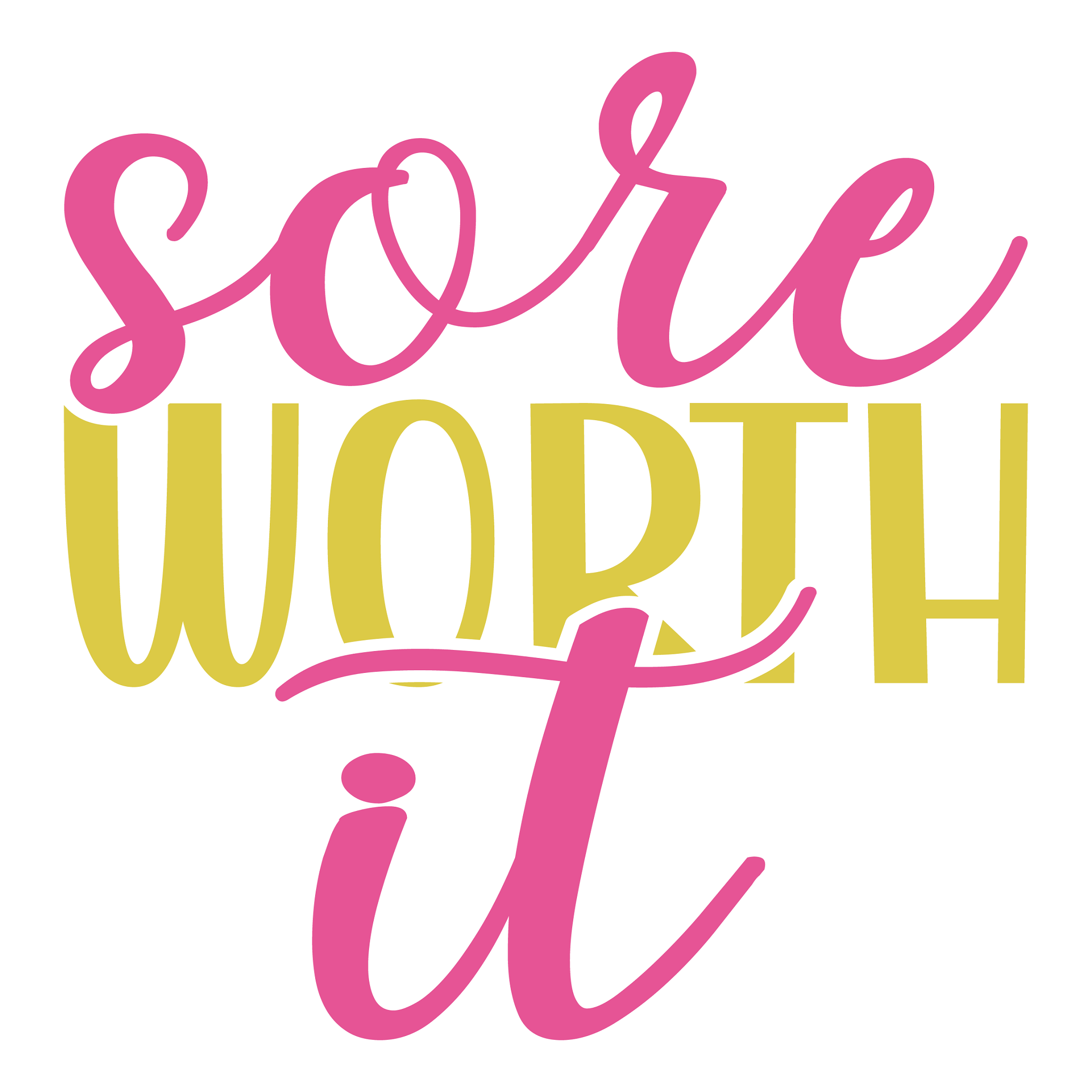 Inspirational Quote Sore Worth It Motivational Sticker Vinyl Decal Motivation Stickers- 5" Vinyl Sticker Waterproof