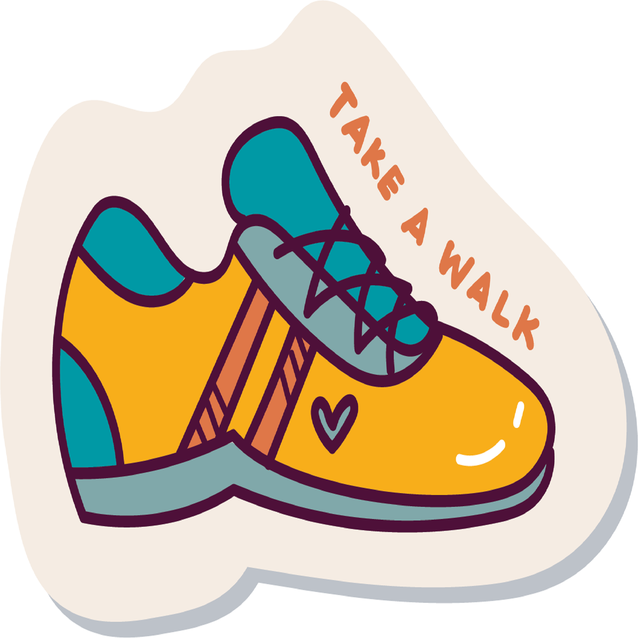 Inspirational Quote Take A Walk Shoes Pretty Sticker Motivational Sticker Vinyl Decal Motivation Stickers- 5" Vinyl Sticker Waterproof