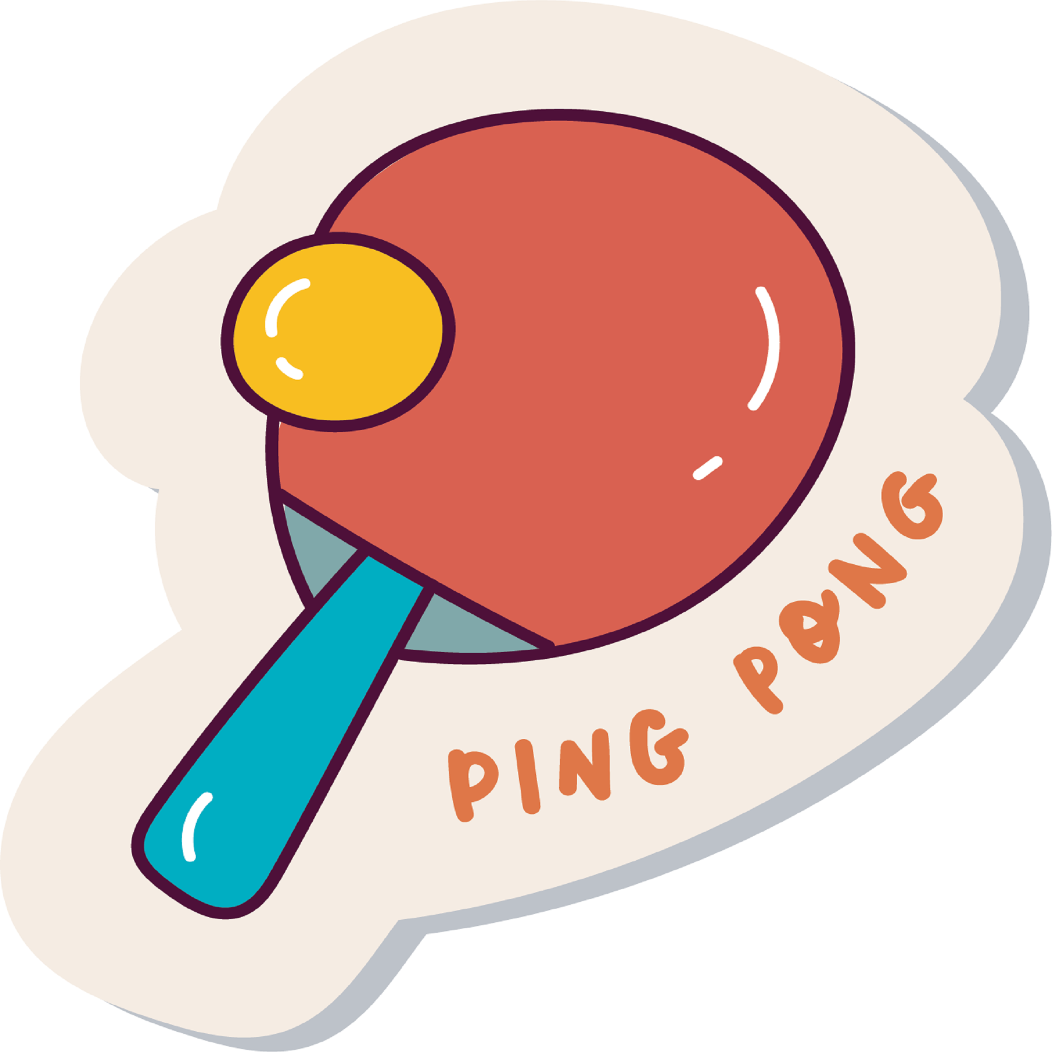 Inspirational Quote Ping Pong Motivational Sticker Vinyl Decal Motivation Stickers- 5" Vinyl Sticker Waterproof