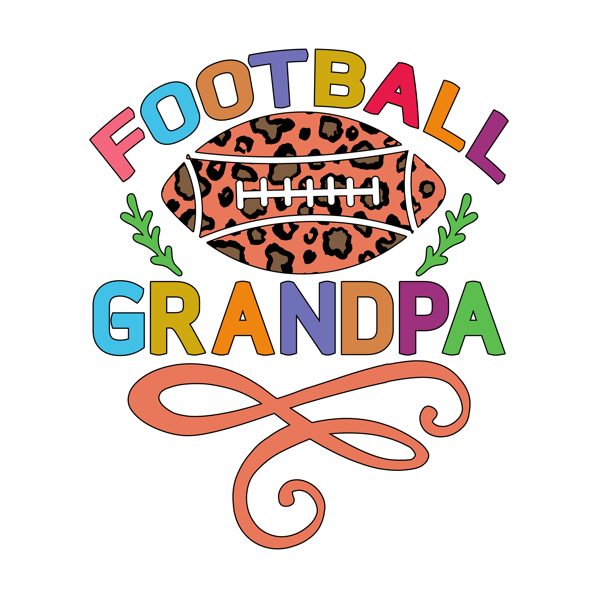 Inspirational Quote Football Grandpa Sticker Motivational Sticker Vinyl Decal Motivation Stickers- 5" Vinyl Sticker Waterproof