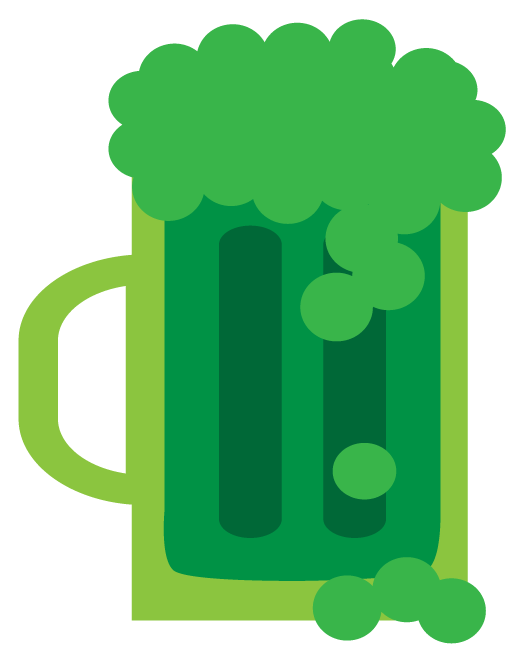 Inspirational Quote Pint of Foam Green Beer St. Patrick's Day Symbol. Motivational Sticker Vinyl Decal Motivation Stickers- 5" Vinyl Sticker Waterproof