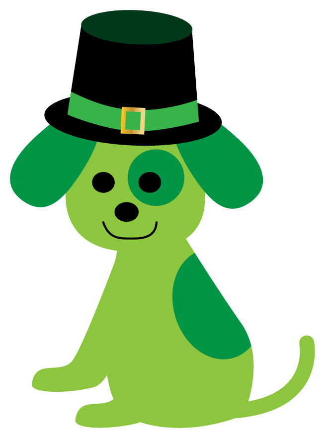 Inspirational Quote Cute Dog in Green Leprechaun hat Motivational Sticker Vinyl Decal Motivation Stickers- 5" Vinyl Sticker Waterproof