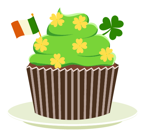 Inspirational Quote Cupcake with Shamrock Clover and THR Flag Motivational Sticker Vinyl Decal Motivation Stickers- 5" Vinyl Sticker Waterproof
