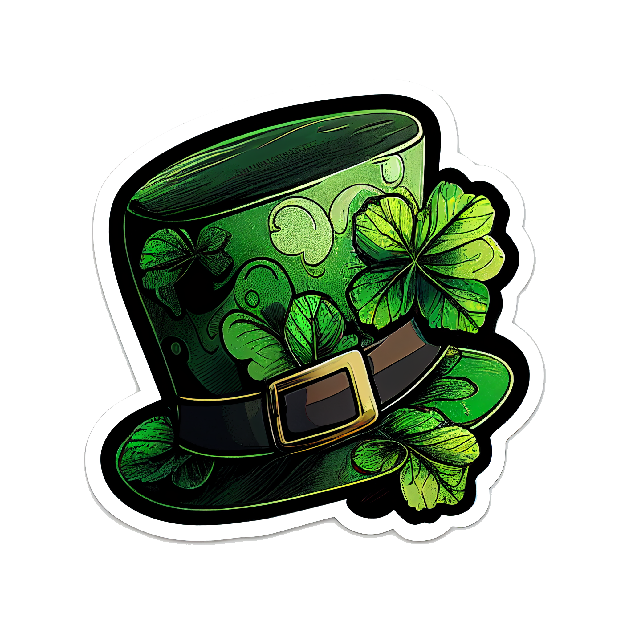 Inspirational Quote Shamrock Hat Sticker Motivational Sticker Vinyl Decal Motivation Stickers- 5" Vinyl Sticker Waterproof