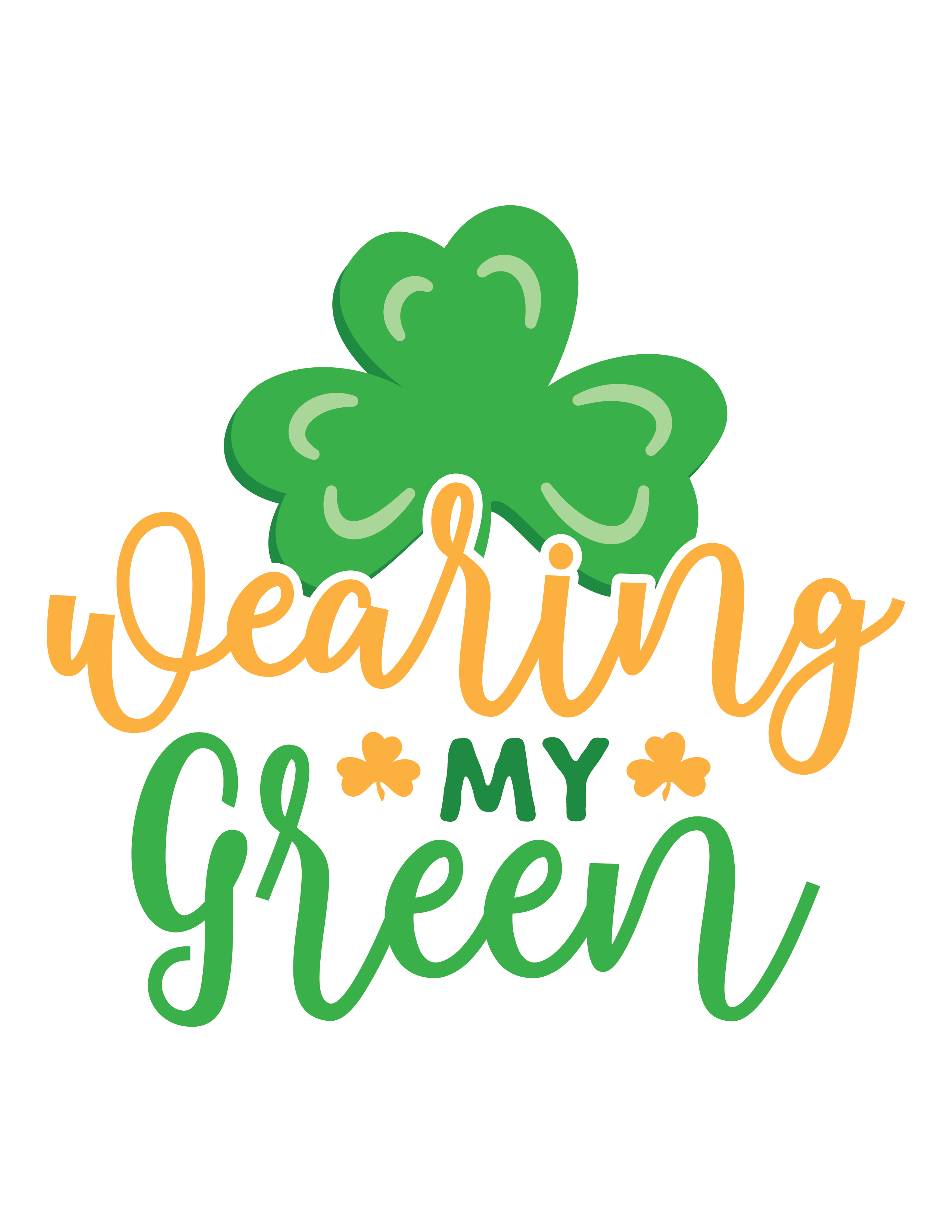 Inspirational Quote Wearing My Green. Motivational Sticker Vinyl Decal Motivation Stickers- 5" Vinyl Sticker Waterproof