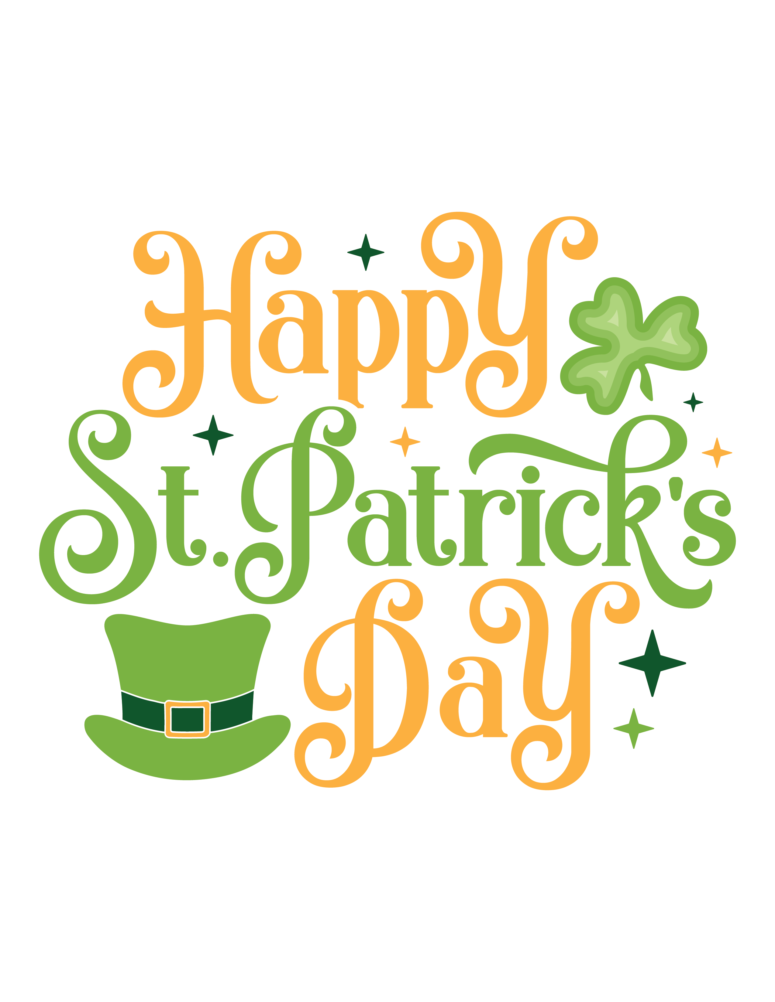 Inspirational Quote Happy St Patrick's Day Motivational Sticker Vinyl Decal Motivation Stickers- 5" Vinyl Sticker Waterproof