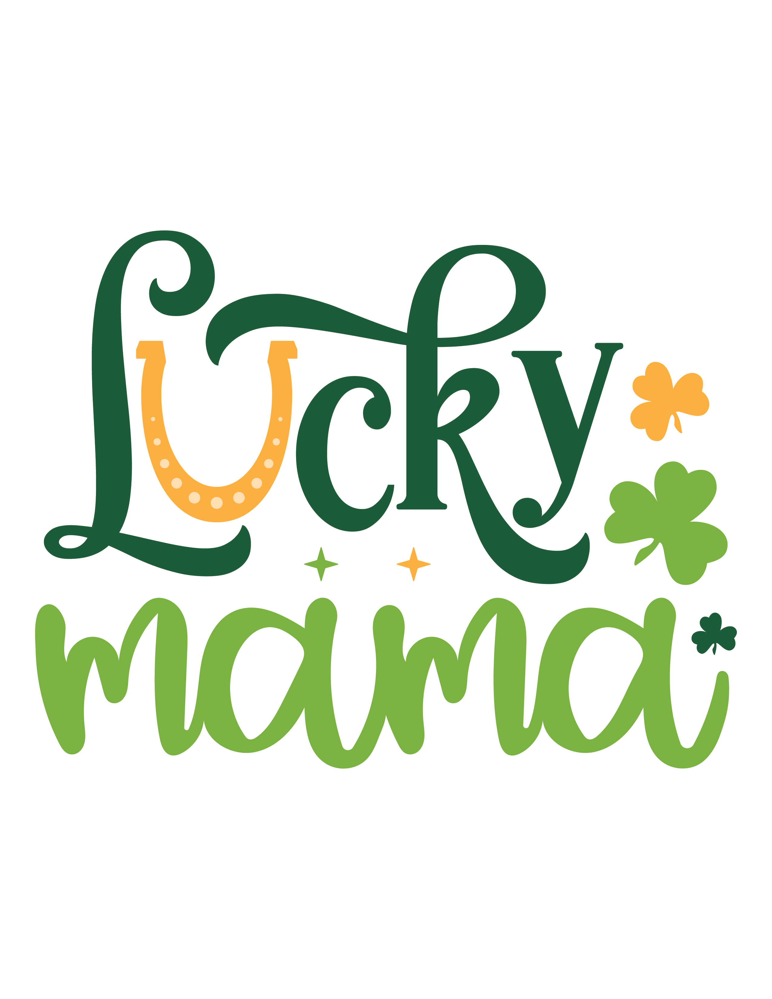 Inspirational Quote Lucky Mama Motivational Sticker Vinyl Decal Motivation Stickers- 5" Vinyl Sticker Waterproof