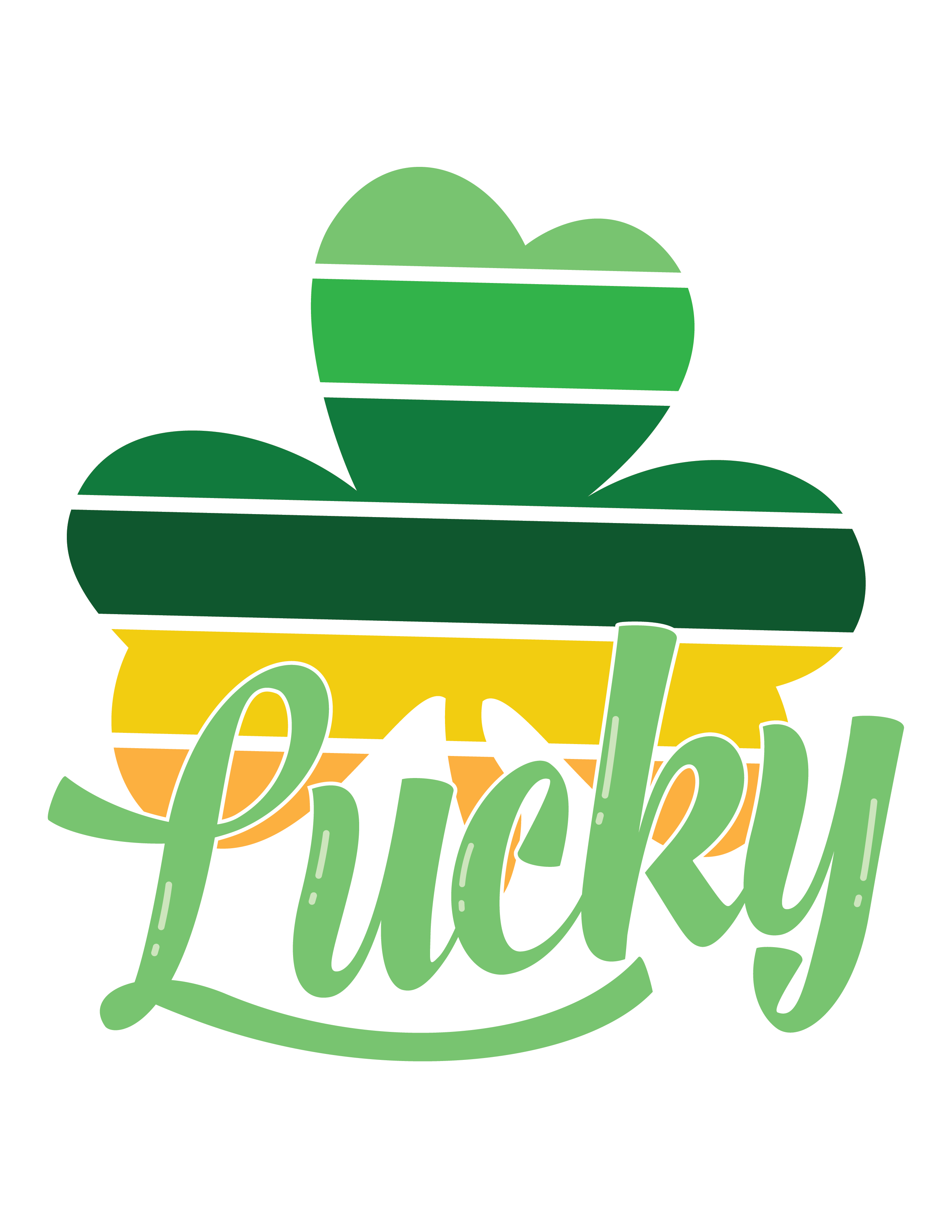 Inspirational Quote Lucky Heart Style Leaf Style Sticker Motivational Sticker Vinyl Decal Motivation Stickers- 5" Vinyl Sticker Waterproof