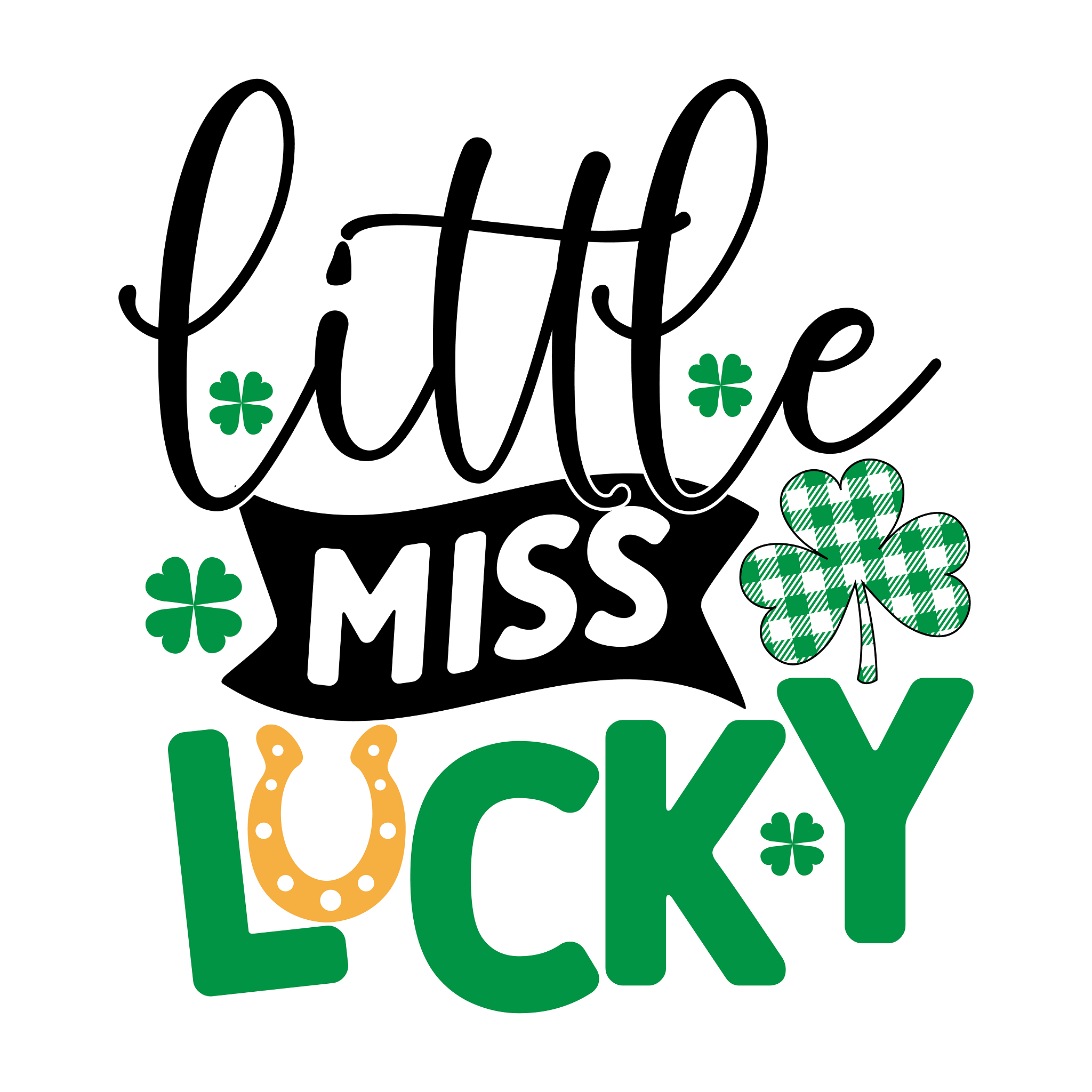 Inspirational Quote Little Miss Lucky. Motivational Sticker Vinyl Decal Motivation Stickers- 5" Vinyl Sticker Waterproof