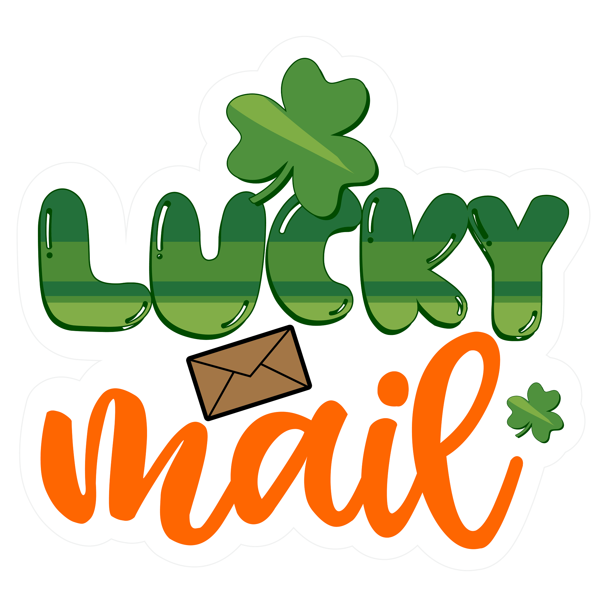 Inspirational Quote Lucky Mail. Motivational Sticker Vinyl Decal Motivation Stickers- 5" Vinyl Sticker Waterproof