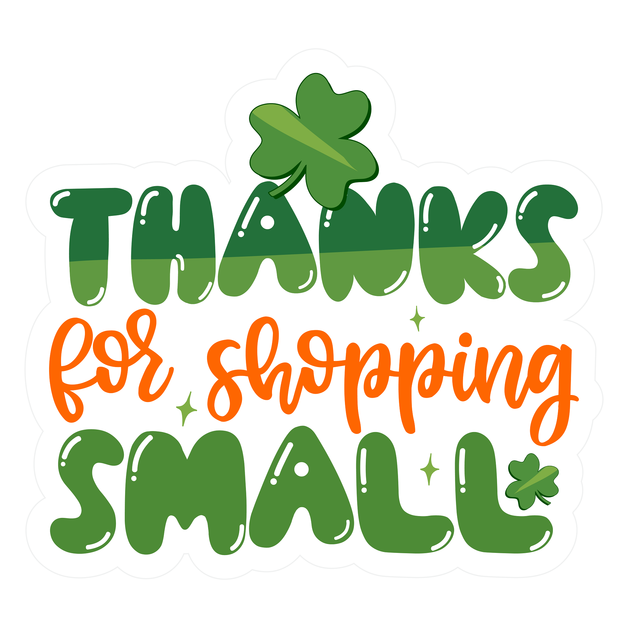 Inspirational Quote Thanks for Shopping Small. Motivational Sticker Vinyl Decal Motivation Stickers- 5" Vinyl Sticker Waterproof