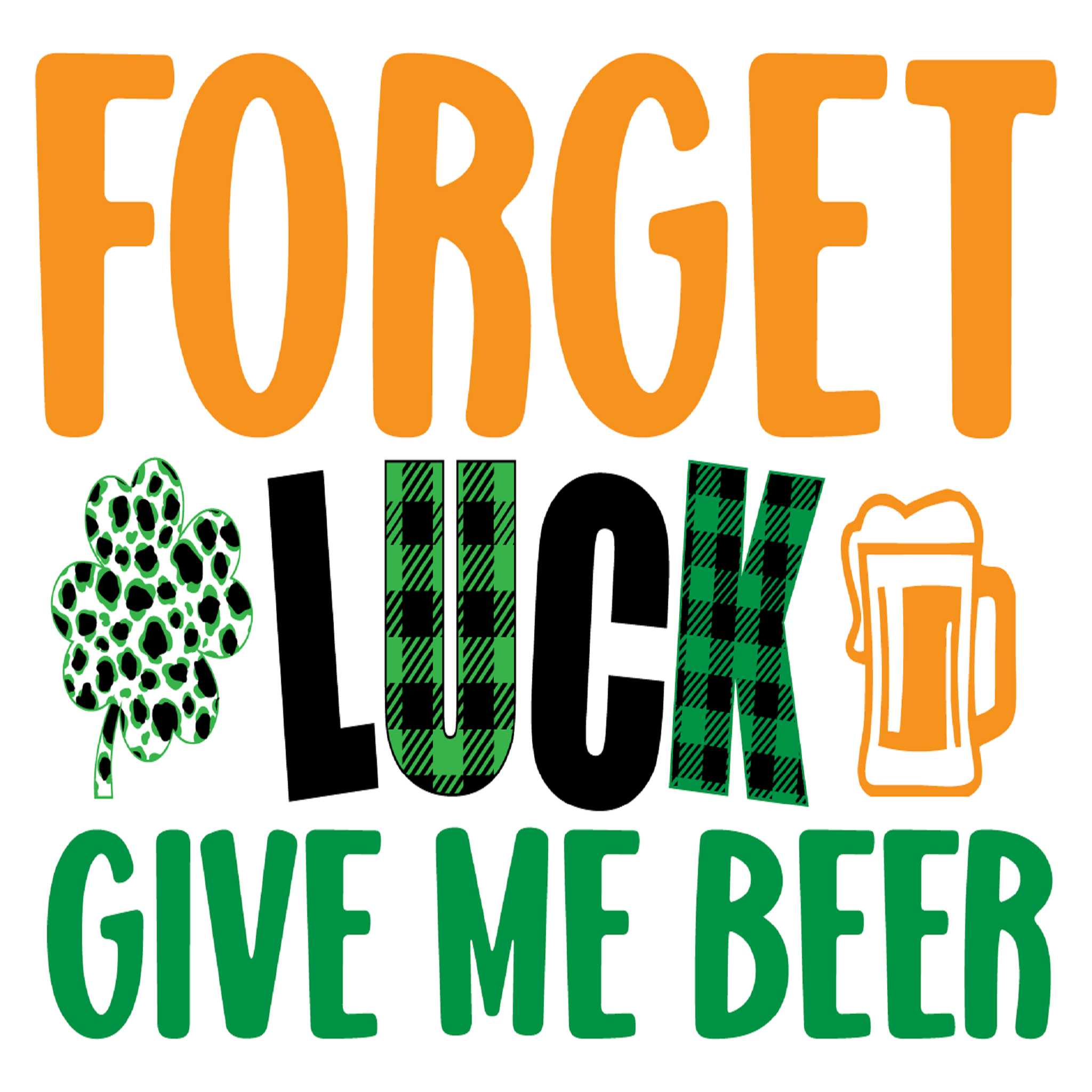 Inspirational Quote Forget Luck Give Me Beer. Motivational Sticker Vinyl Decal Motivation Stickers- 5" Vinyl Sticker Waterproof