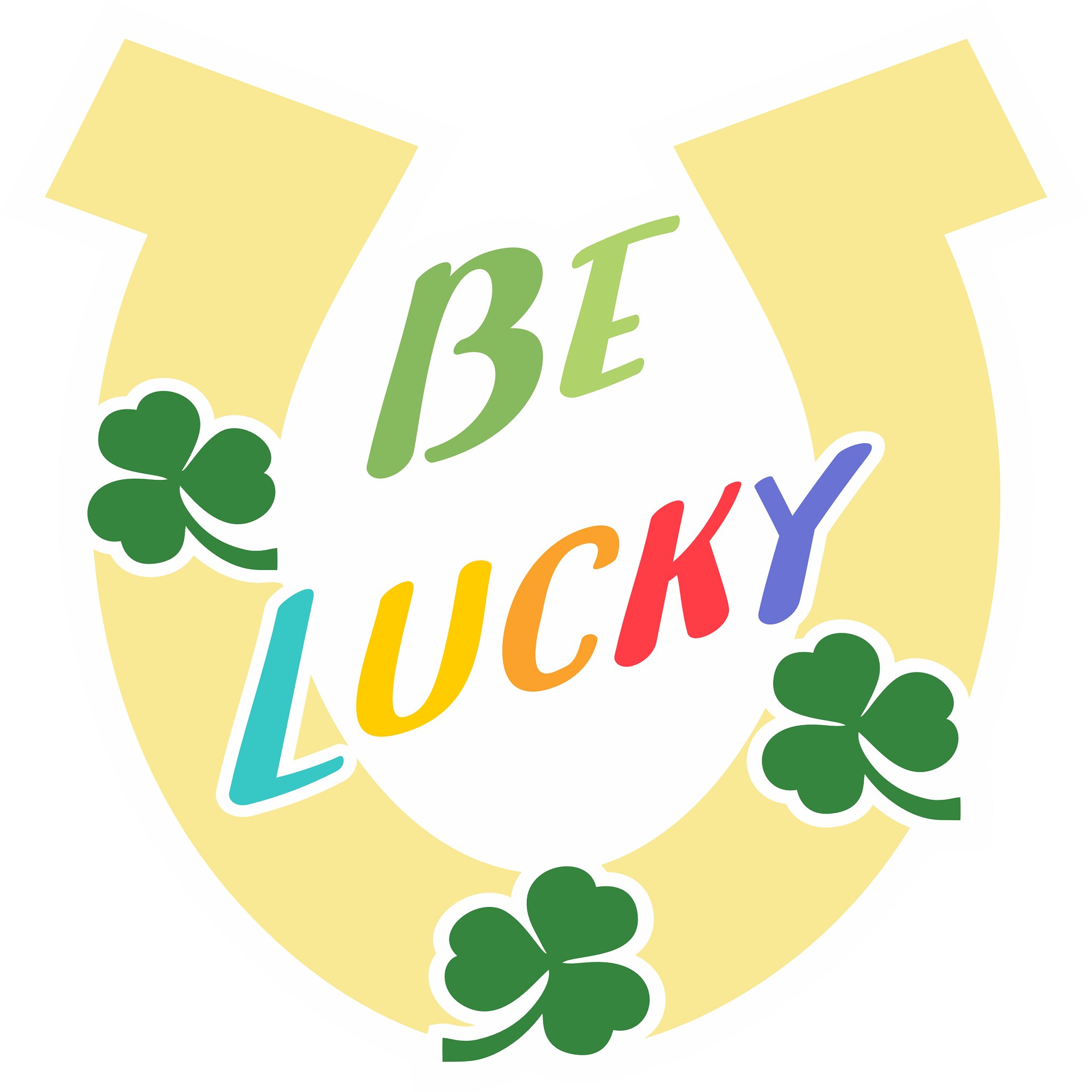 Inspirational Quote Be Lucky. Motivational Sticker Vinyl Decal Motivation Stickers- 5" Vinyl Sticker Waterproof