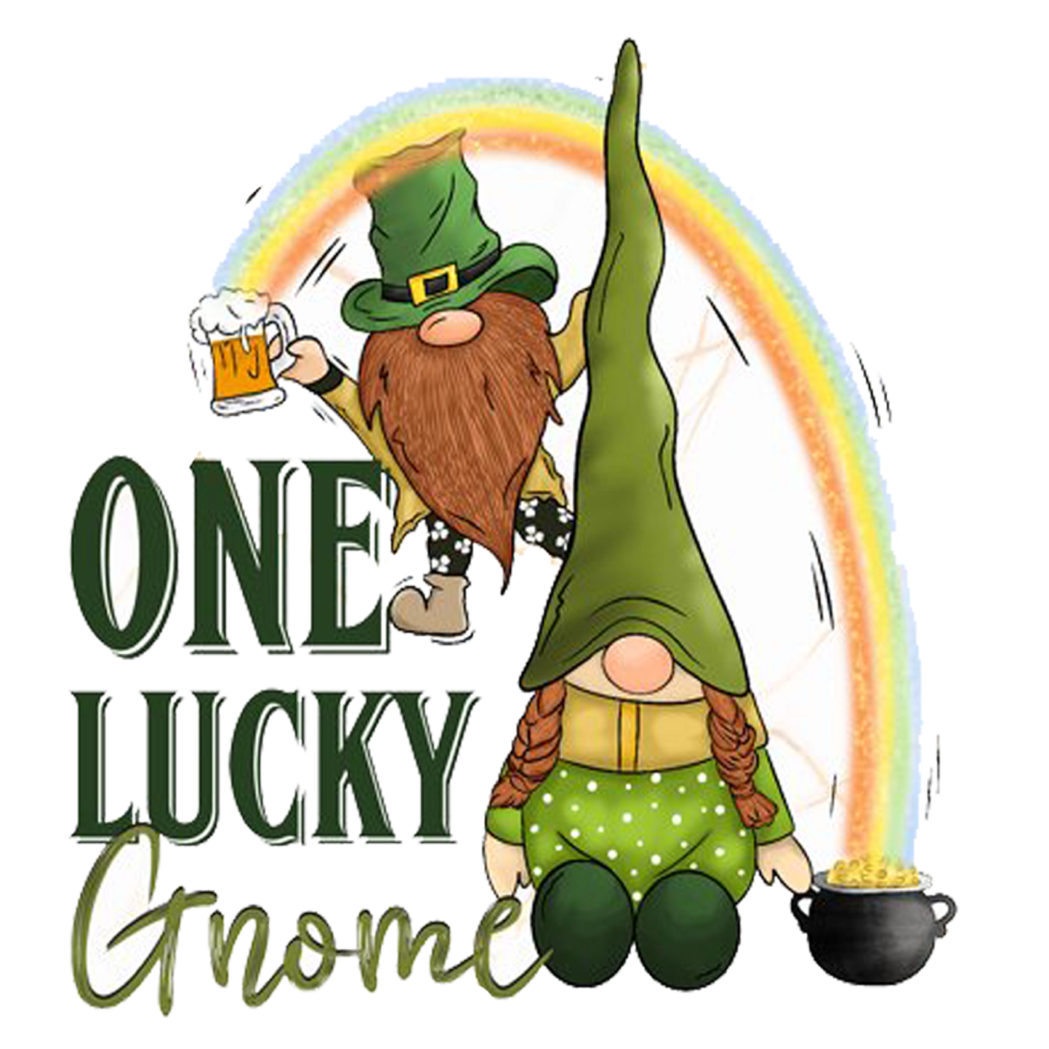 Inspirational Quote One Lucky Gnome. Motivational Sticker Vinyl Decal Motivation Stickers- 5" Vinyl Sticker Waterproof