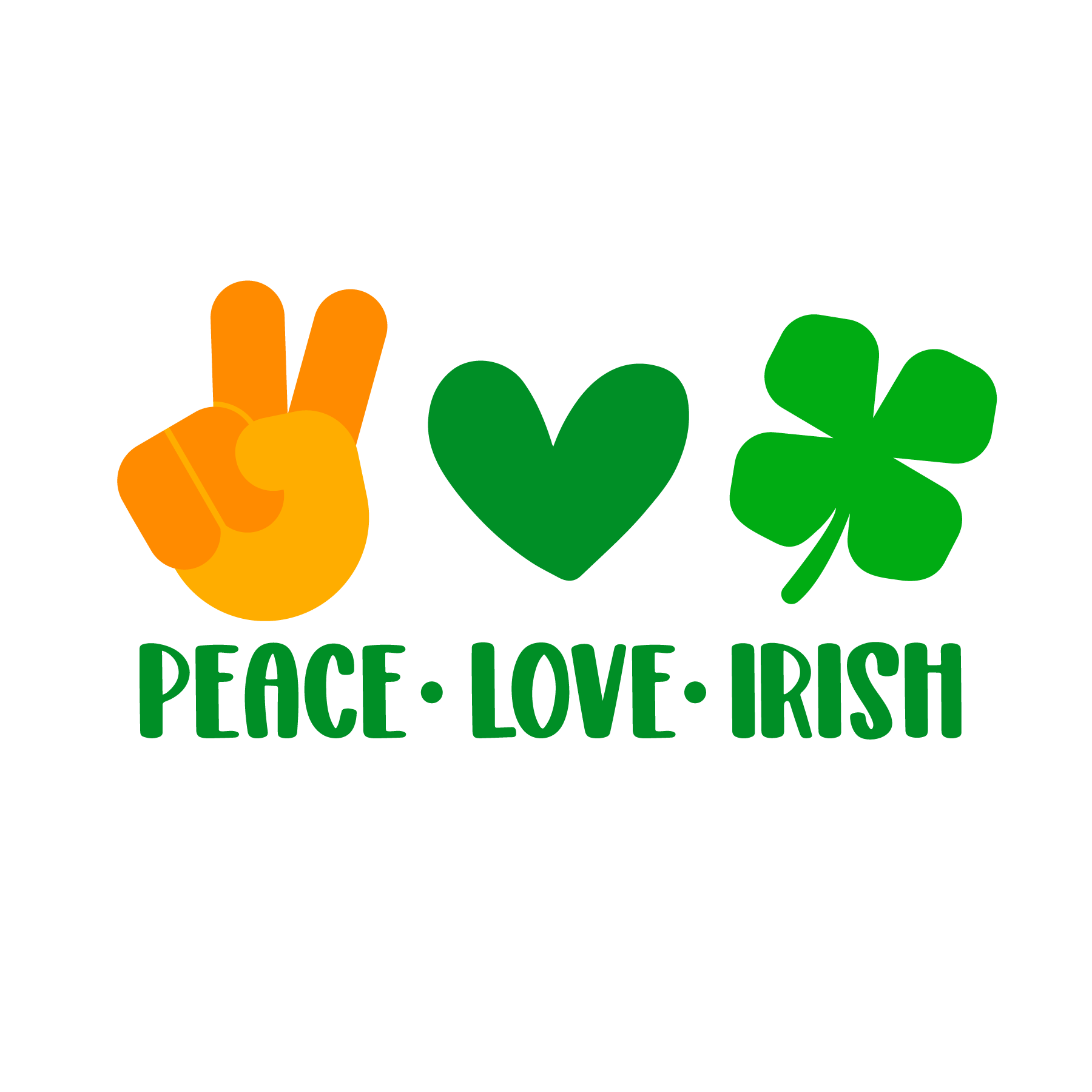 Inspirational Quote Peach Love Irish. Motivational Sticker Vinyl Decal Motivation Stickers- 5" Vinyl Sticker Waterproof