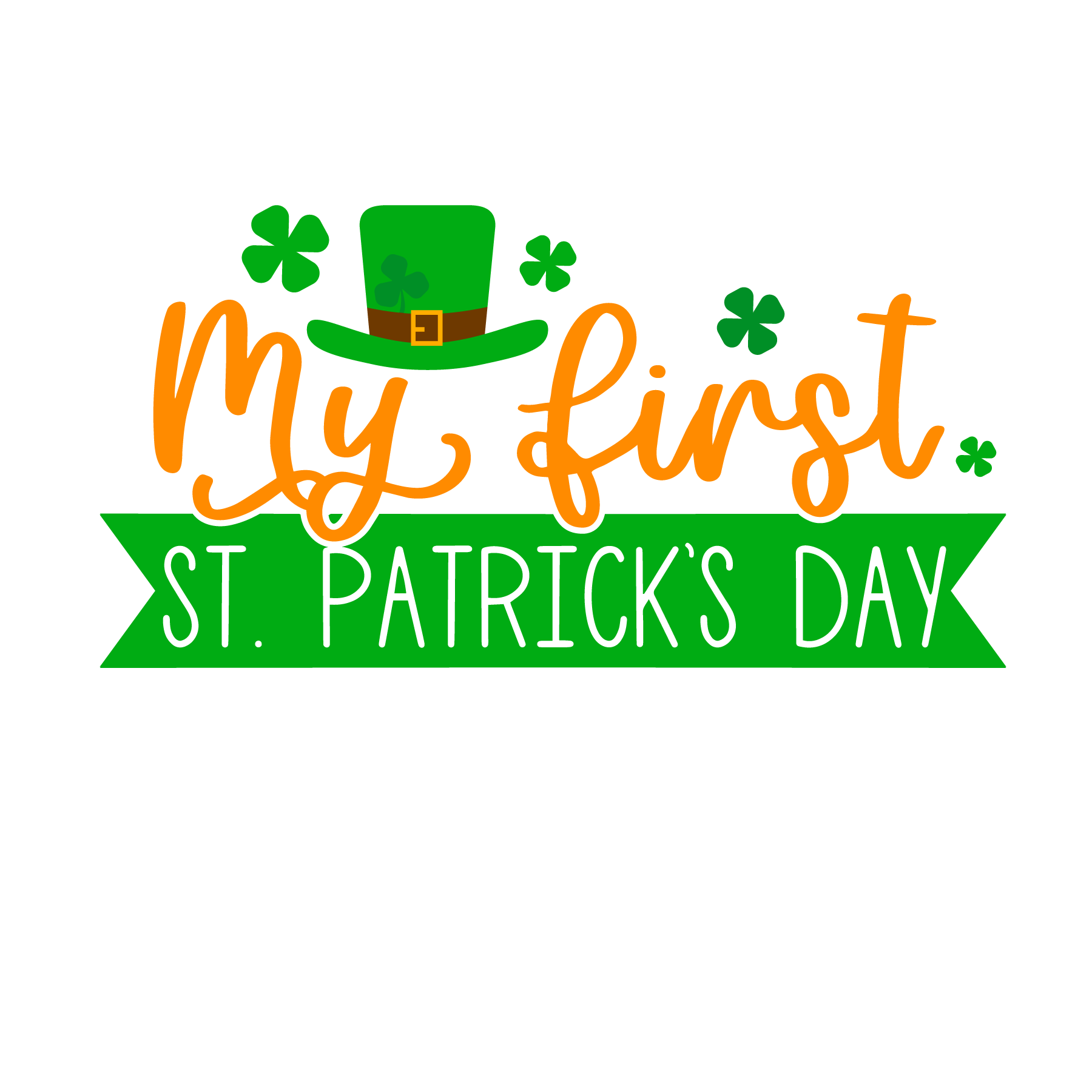 Inspirational Quote My First St Patrick's Day. Motivational Sticker Vinyl Decal Motivation Stickers- 5" Vinyl Sticker Waterproof