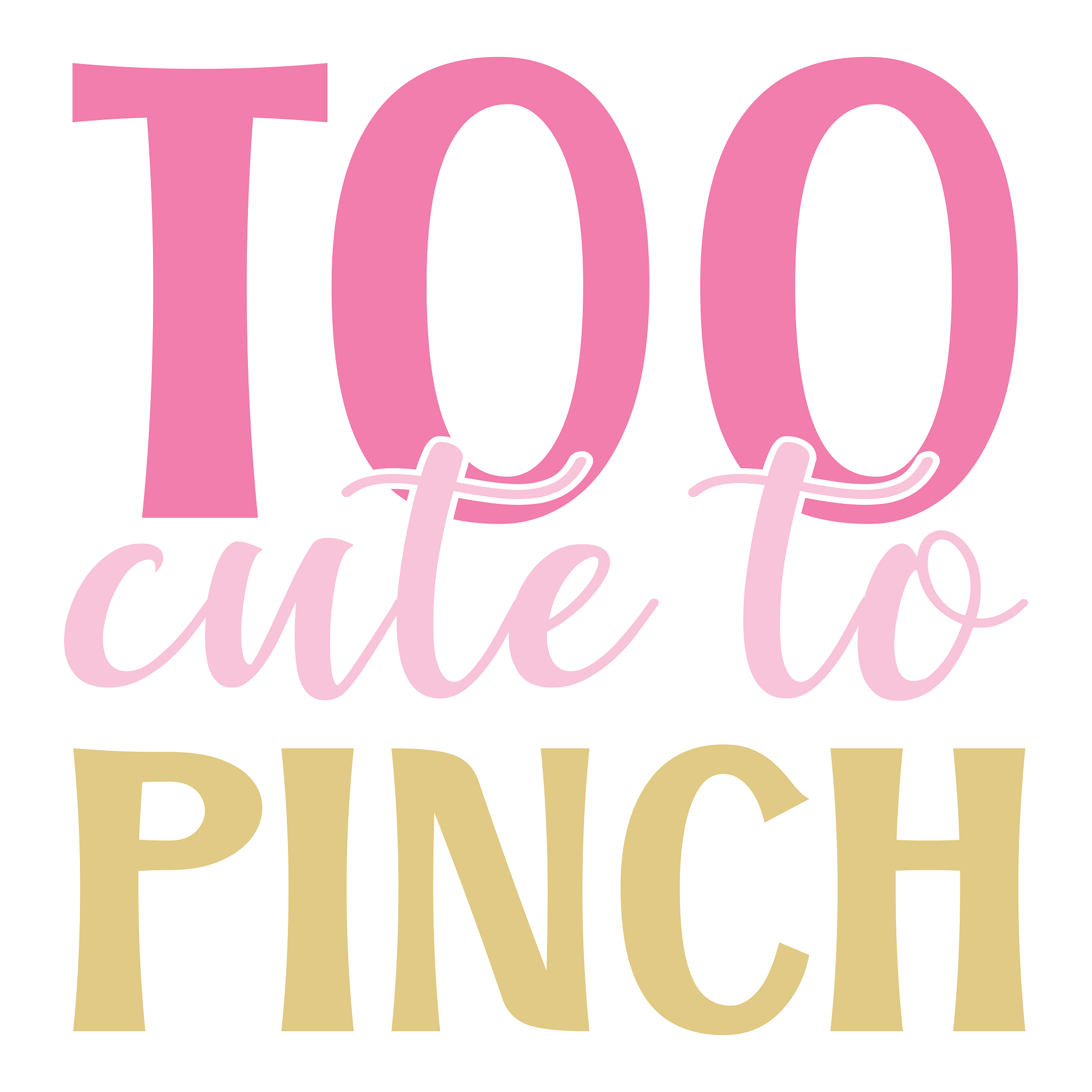 Inspirational Quote Too Cute to Pinch. Motivational Sticker Vinyl Decal Motivation Stickers- 5" Vinyl Sticker Waterproof