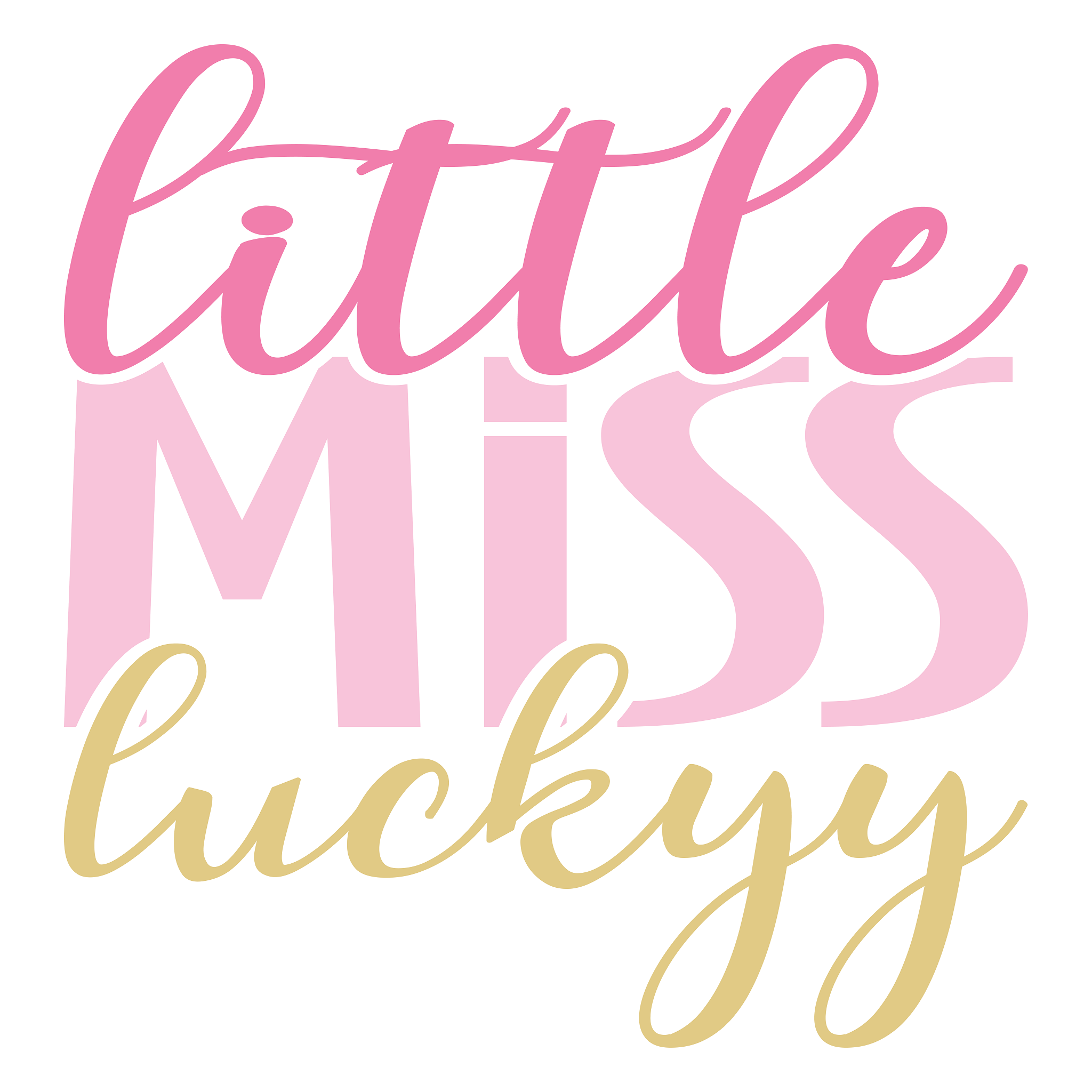 Inspirational Quote Little Miss Luckyy. Motivational Sticker Vinyl Decal Motivation Stickers- 5" Vinyl Sticker Waterproof
