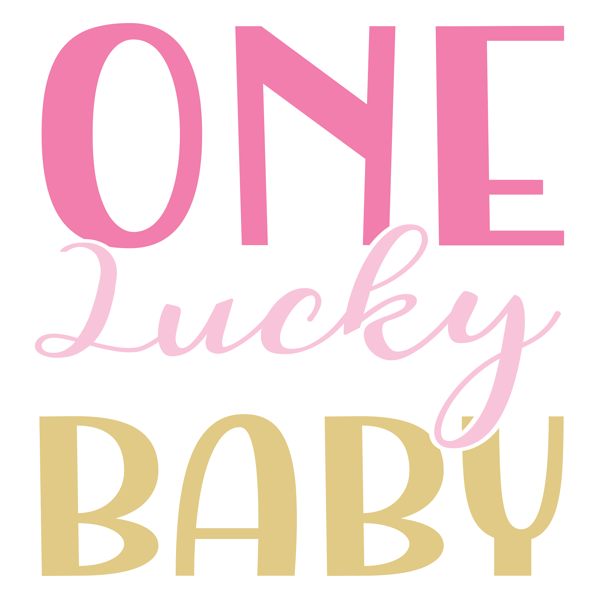 Inspirational Quote One Lucky Baby. Motivational Sticker Vinyl Decal Motivation Stickers- 5" Vinyl Sticker Waterproof