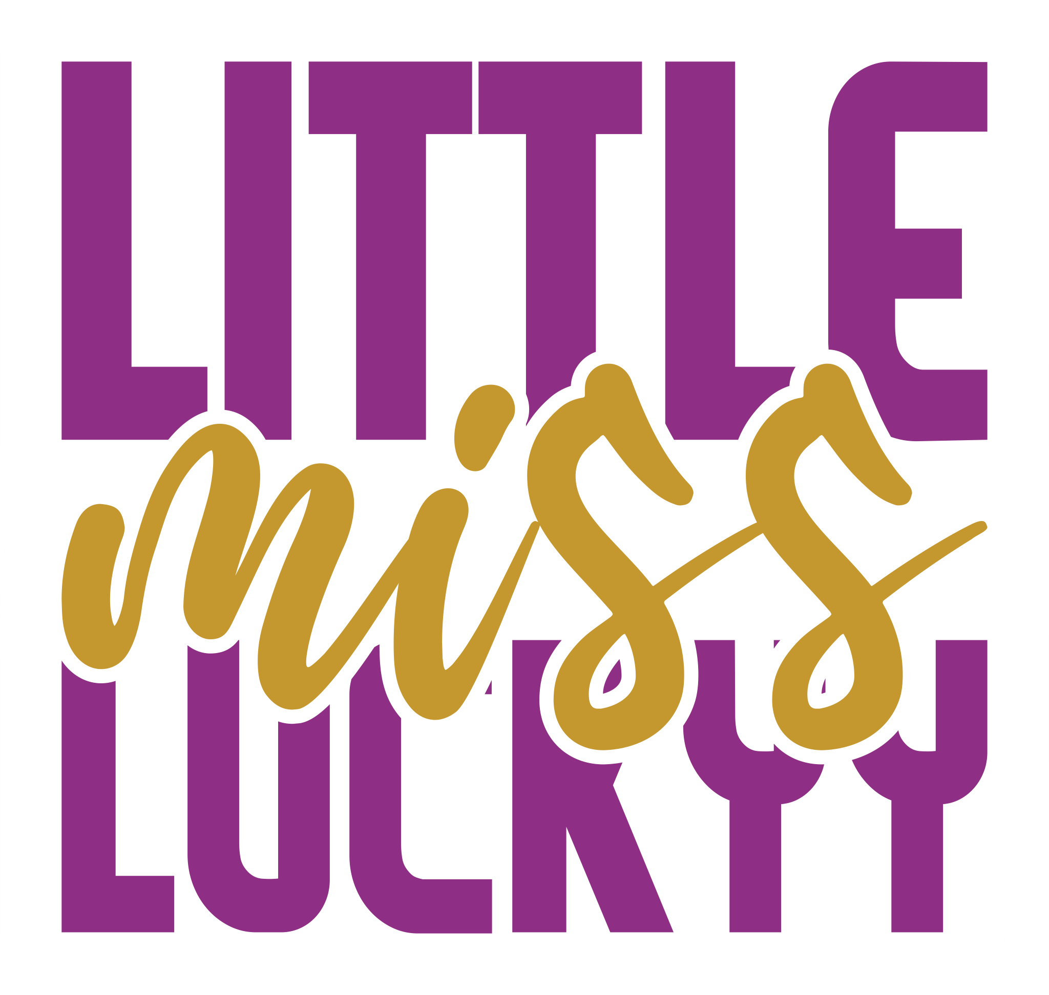 Inspirational Quote Little Miss Lucky. Motivational Sticker Vinyl Decal Motivation Stickers- 5" Vinyl Sticker Waterproof