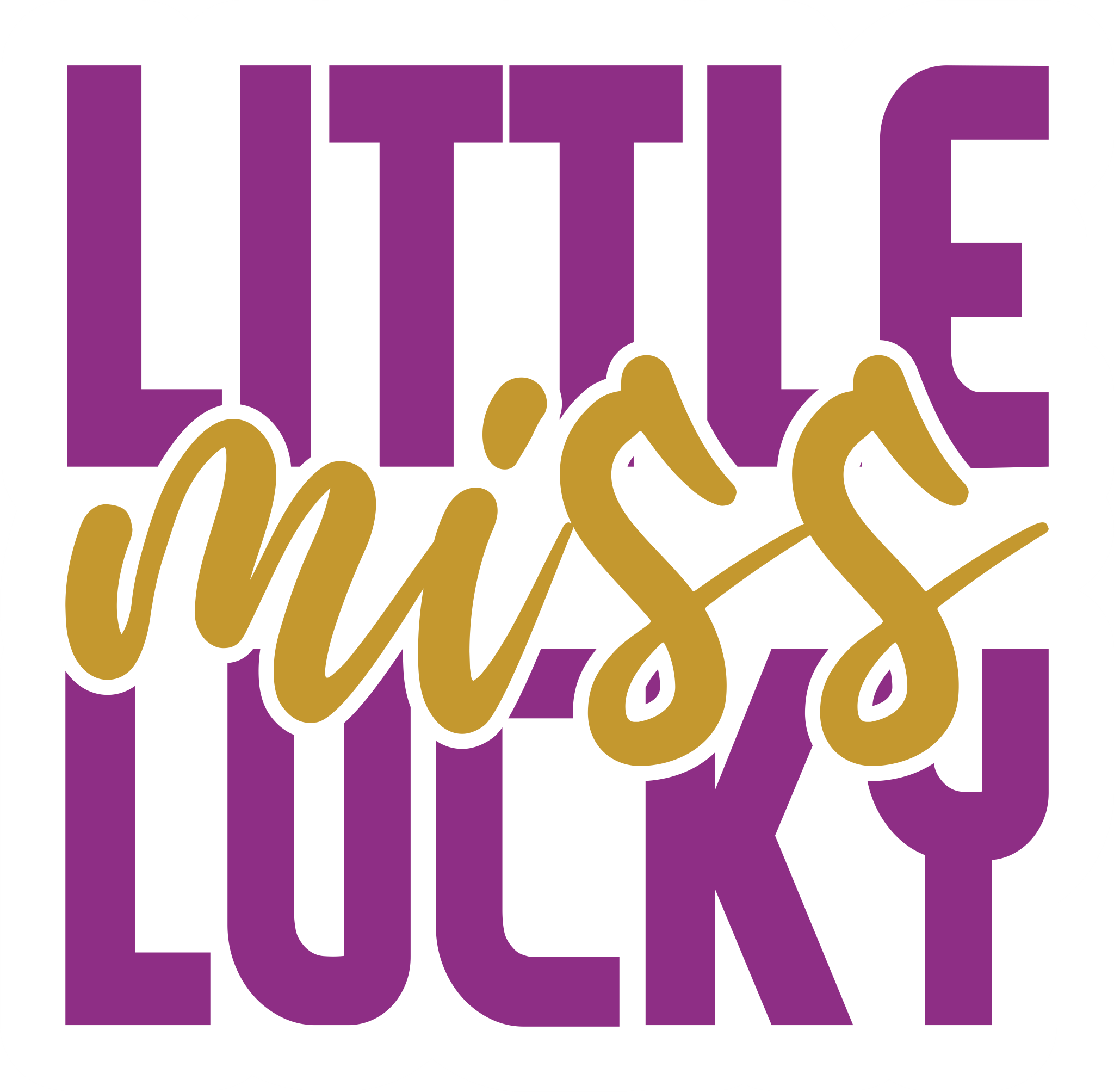 Inspirational Quote Little Miss Lucky. Motivational Sticker Vinyl Decal Motivation Stickers- 5" Vinyl Sticker Waterproof