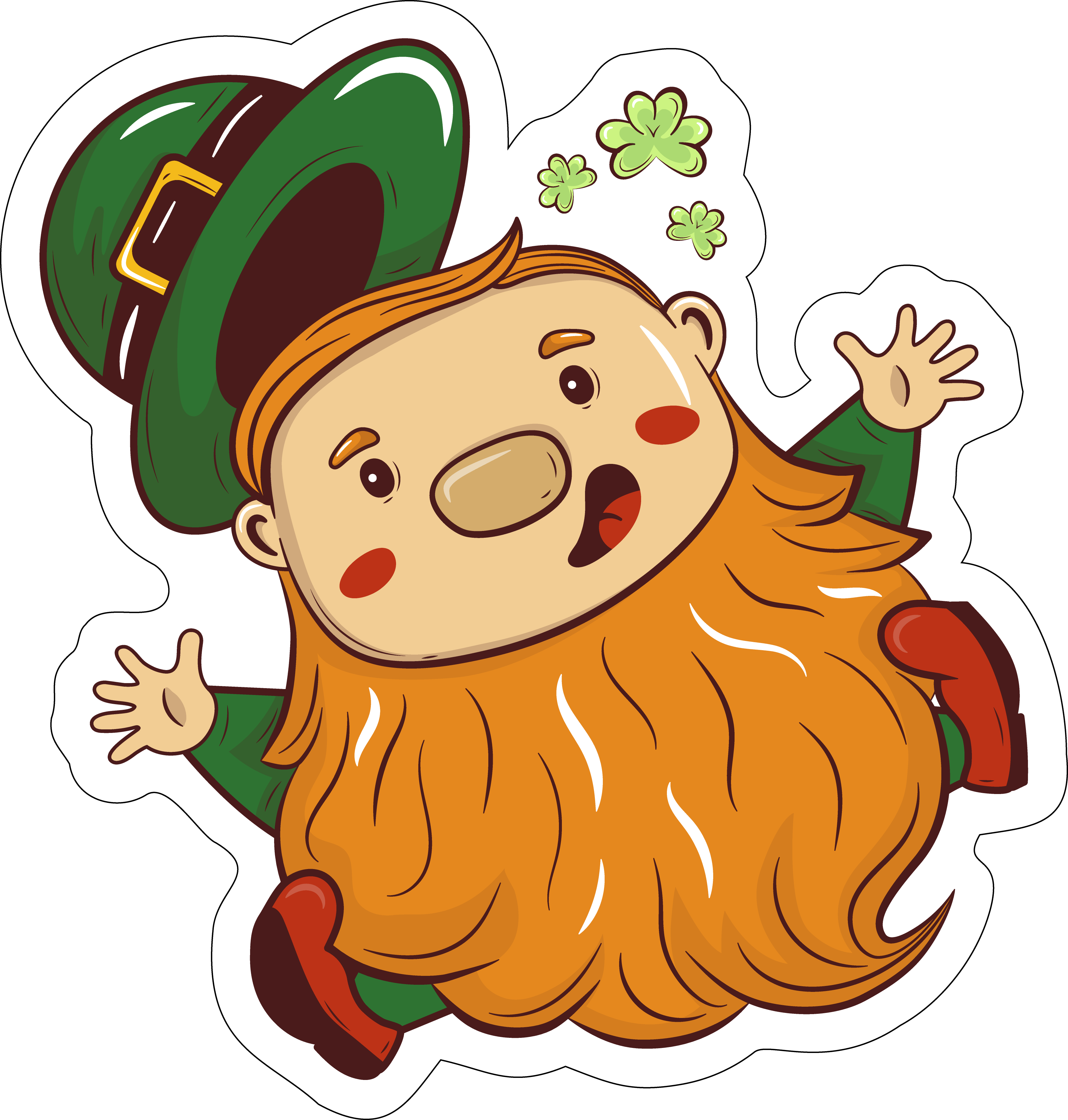 Inspirational Quote Doodle Saint Patrick Happy Mood Motivational Sticker Vinyl Decal Motivation Stickers- 5" Vinyl Sticker Waterproof