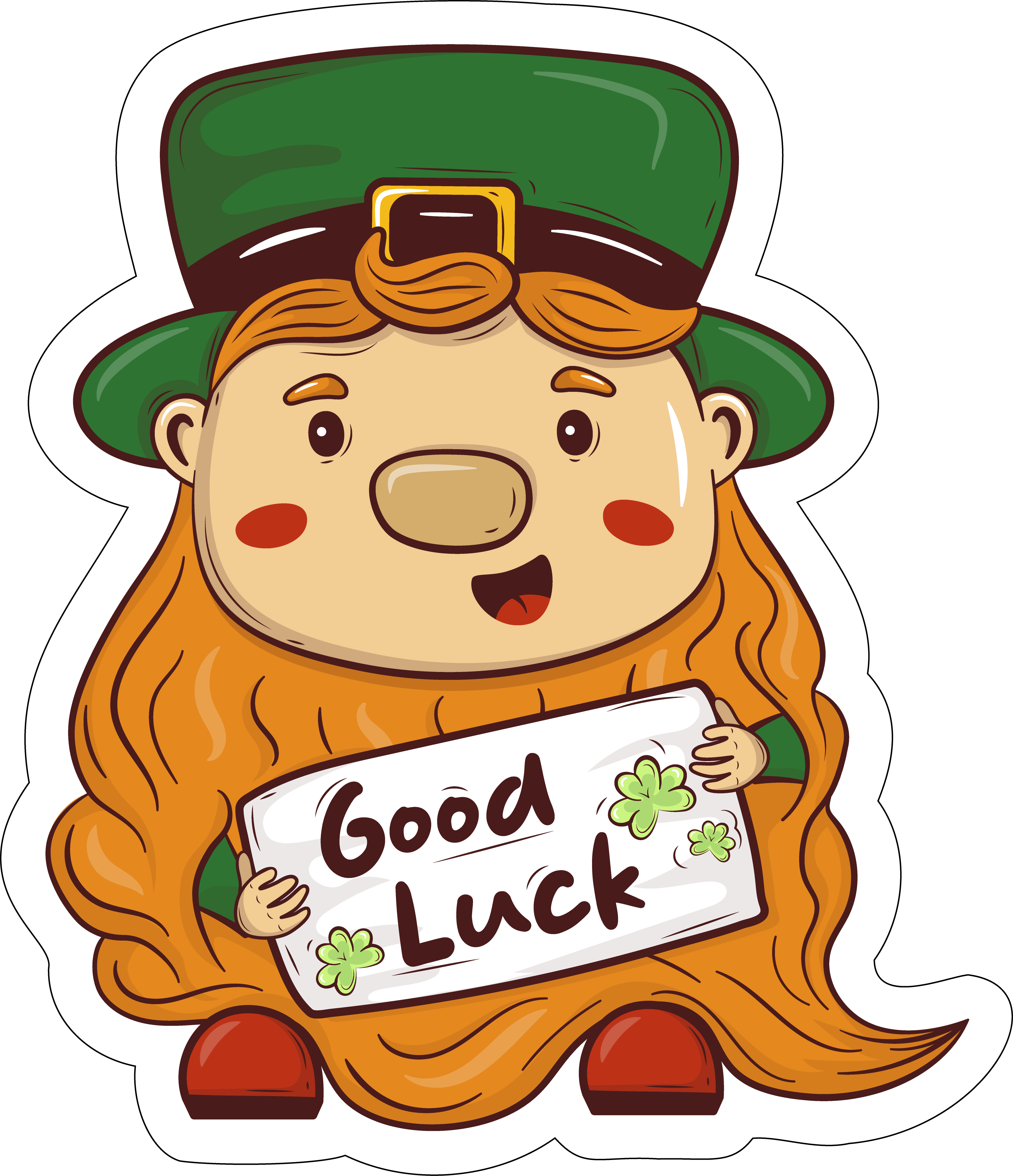 Inspirational Quote Patrick Say Good Luck Motivational Sticker Vinyl Decal Motivation Stickers- 5" Vinyl Sticker Waterproof