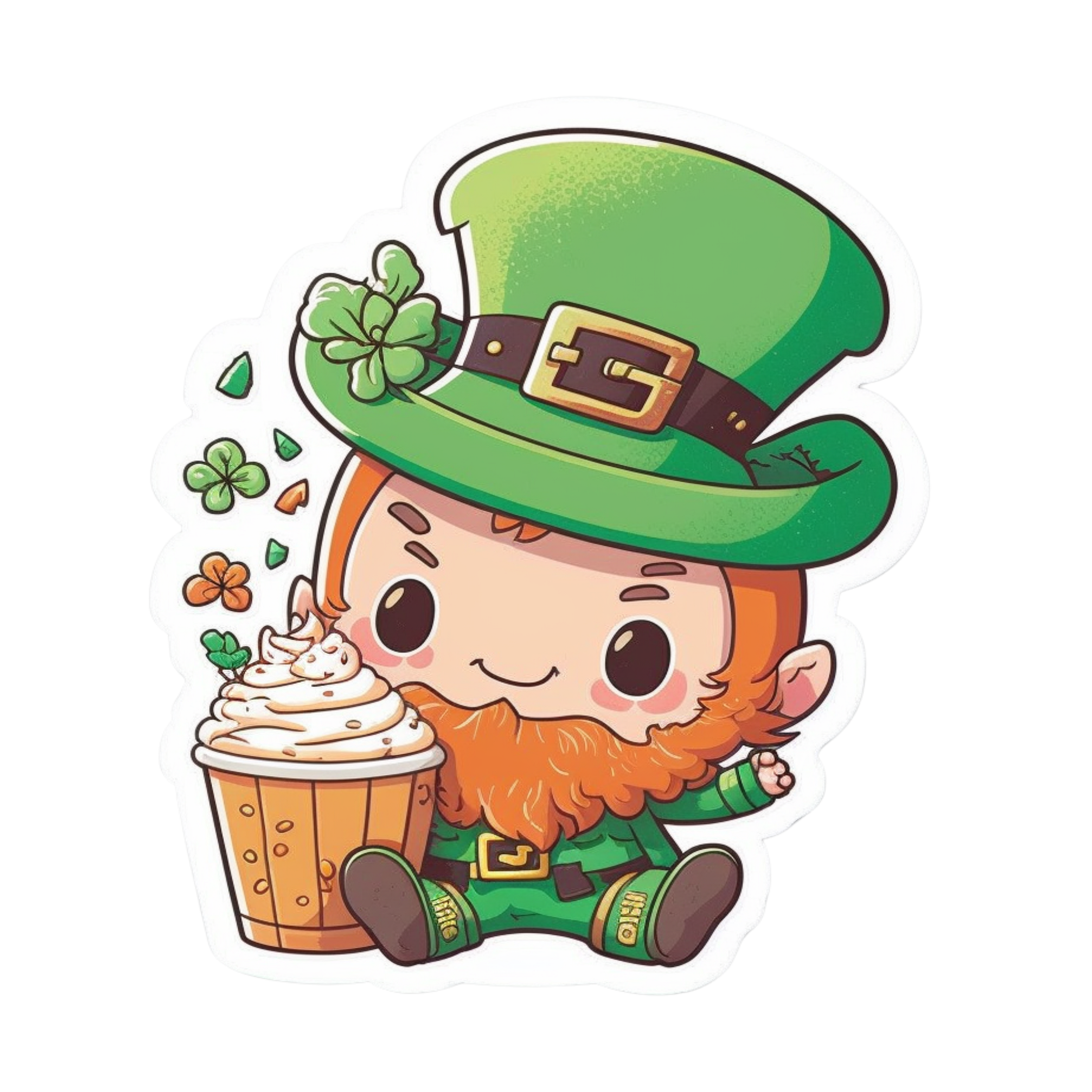 Inspirational Quote Patricks with Icecream Motivational Sticker Vinyl Decal Motivation Stickers- 5" Vinyl Sticker Waterproof