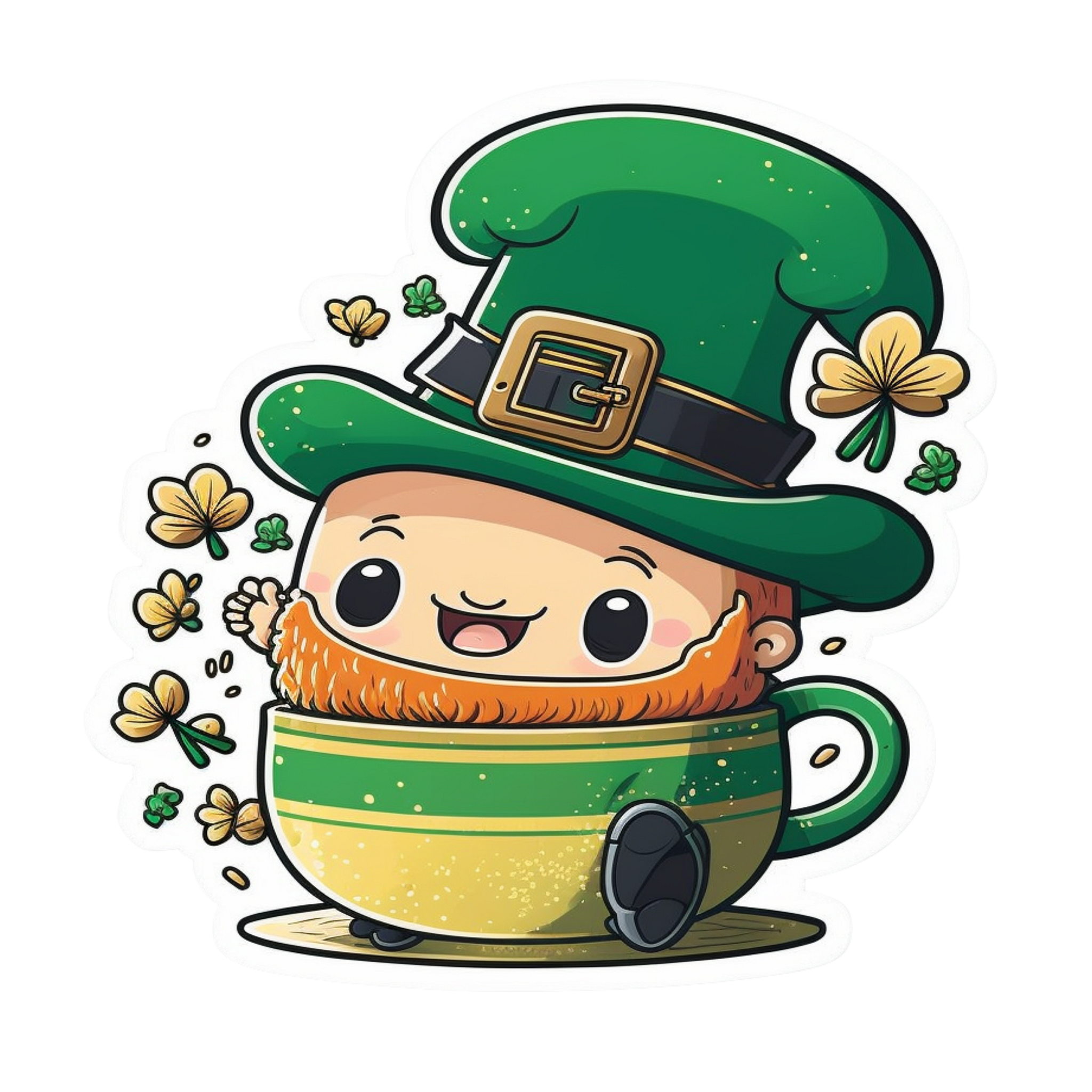 Inspirational Quote Patrick Cup in Plate Motivational Sticker Vinyl Decal Motivation Stickers- 5" Vinyl Sticker Waterproof