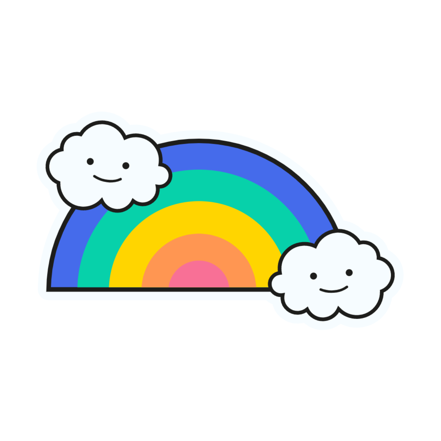 Inspirational Quote "Cloud with Rinbow" Motivational Sticker Vinyl Decal Motivation Stickers- 5" Vinyl Sticker Waterproof