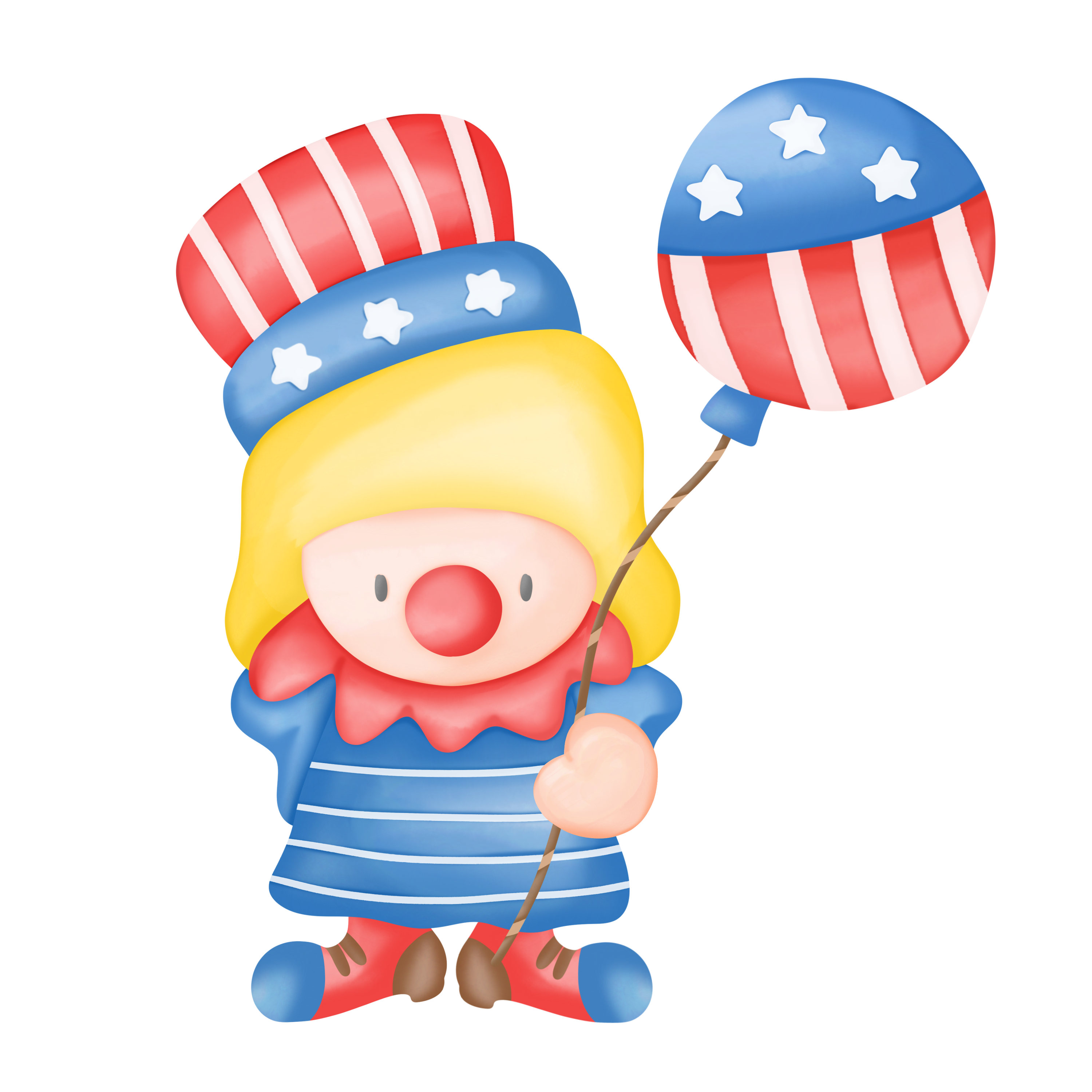 Inspirational Quote "Gnome with American Flag Baloon" Motivational Sticker Vinyl Decal Motivation Stickers- 5" Vinyl Sticker Waterproof