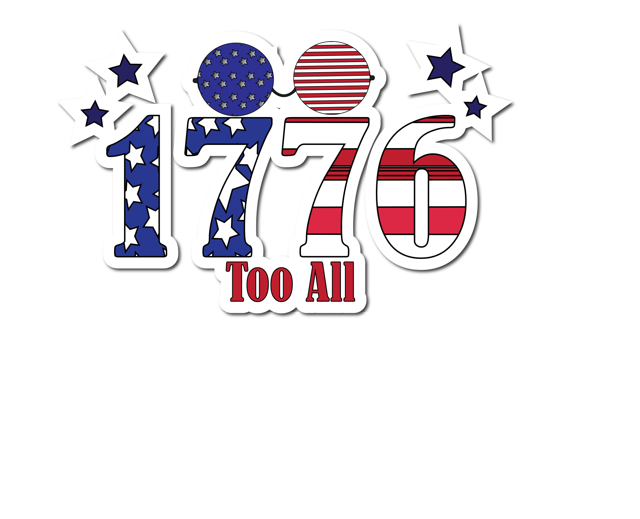Inspirational Quote "1776 Too All" Motivational Sticker Vinyl Decal Motivation Stickers- 5" Vinyl Sticker Waterproof