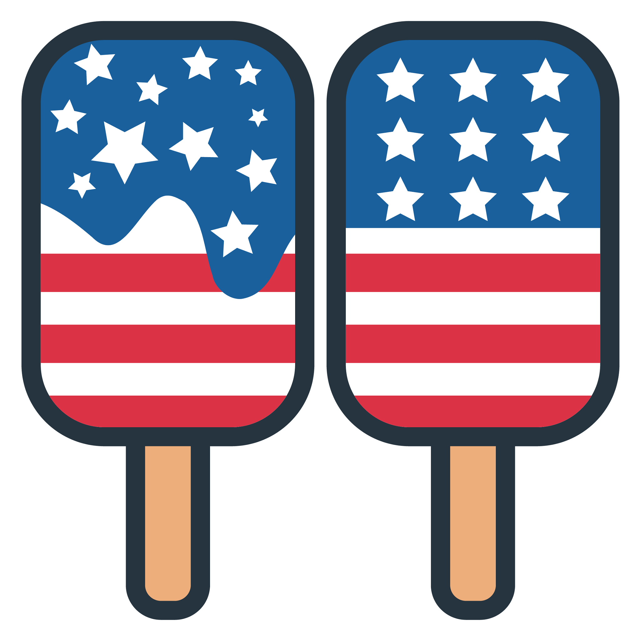 Inspirational Quote "American Flag Ice-Cream" Motivational Sticker Vinyl Decal Motivation Stickers- 5" Vinyl Sticker Waterproof