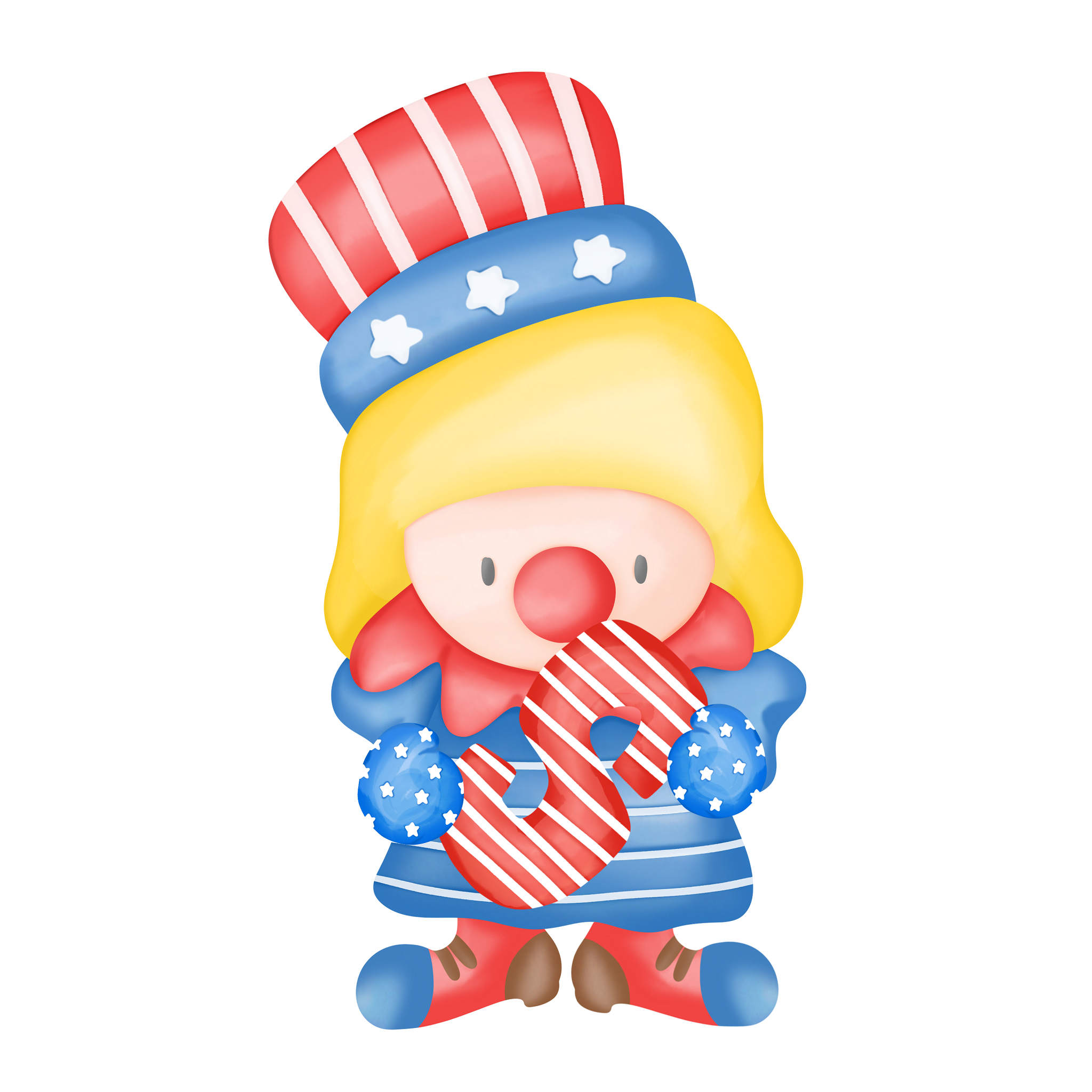 Inspirational Quote "Gnome with American Element "S"" Motivational Sticker Vinyl Decal Motivation Stickers- 5" Vinyl Sticker Waterproof