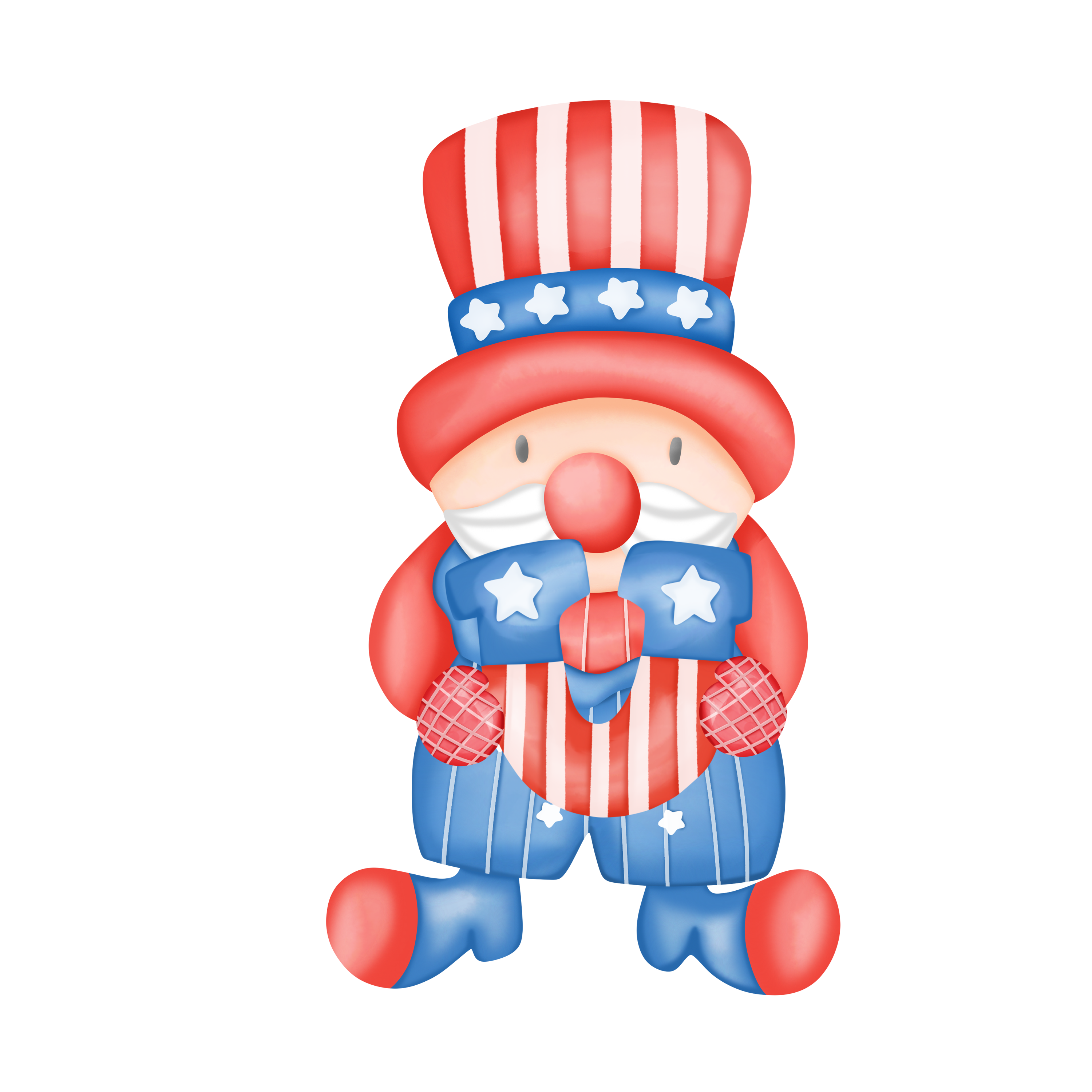 Inspirational Quote "Gnome with American Flag Element "U"" Motivational Sticker Vinyl Decal Motivation Stickers- 5" Vinyl Sticker Waterproof
