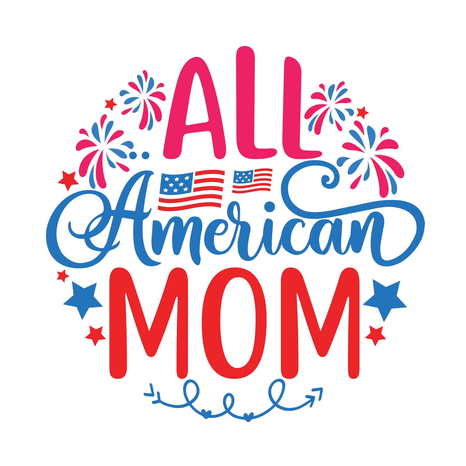 Inspirational Quote "All American Mom, Theme Sticker" Motivational Sticker Vinyl Decal Motivation Stickers- 5" Vinyl Sticker Waterproof