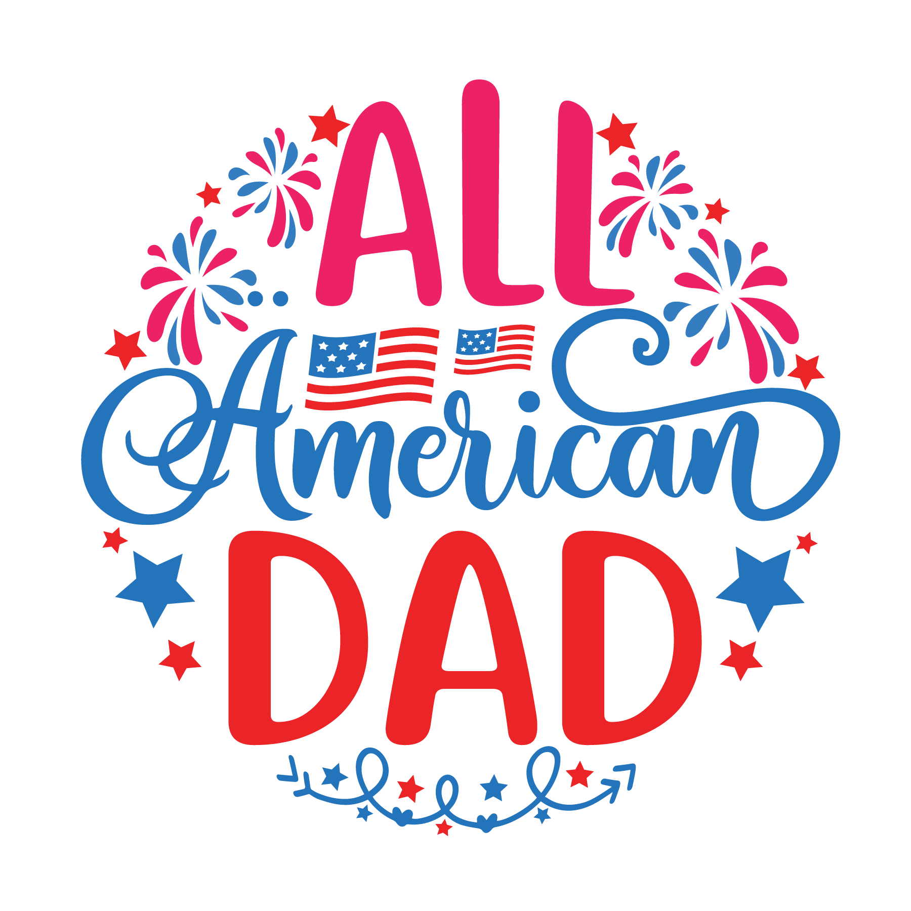 Inspirational Quote "All American Dad" Motivational Sticker Vinyl Decal Motivation Stickers- 5" Vinyl Sticker Waterproof